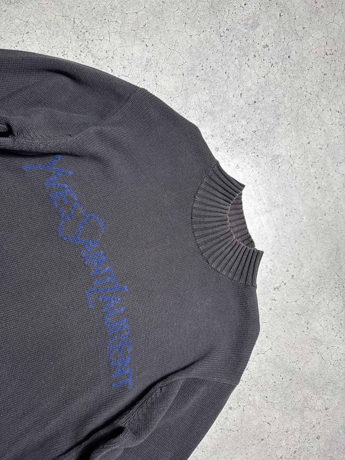 Yves Saint Laurent Yves Saint Laurent YSL Knitted Sweater Big Logo Vintage Size US L / EU 52-54 / 3 - 5 Thumbnail