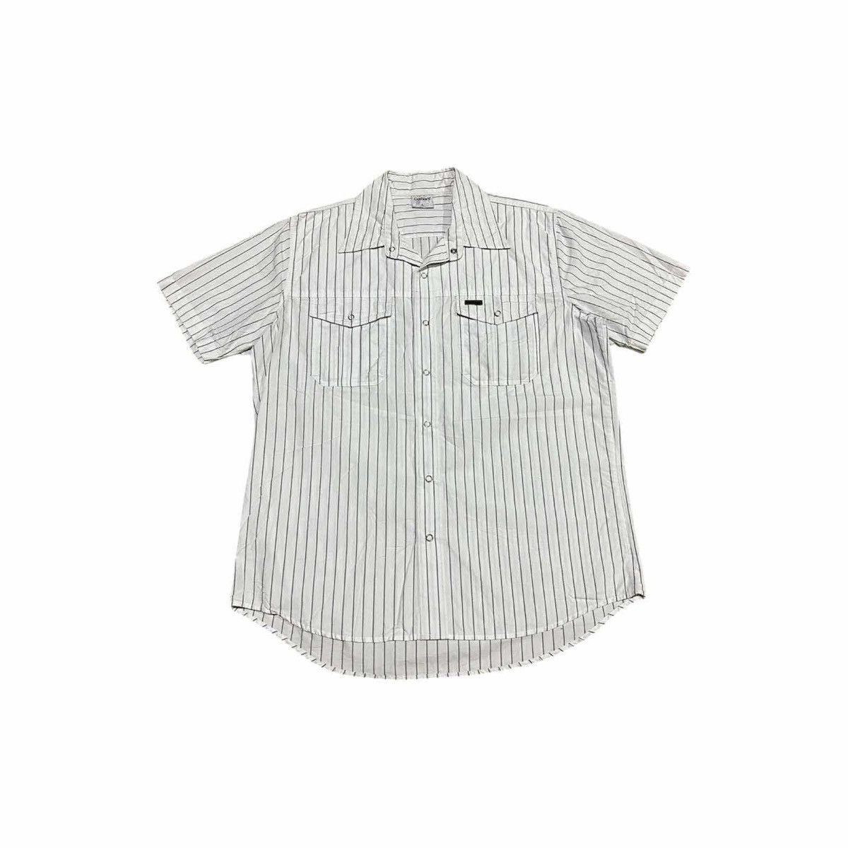 Carhartt 🔥Vintage Carhartt Striped Western Shirt Short Sleeve Size US L / EU 52-54 / 3 - 2 Thumbnail