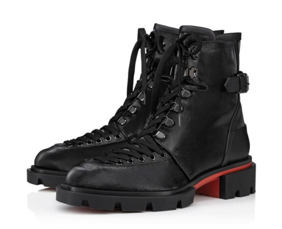 Christian Louboutin o1s1wg110924 Our Macademia Flat Boots in Black Size US 8 / EU 41 - 1 Preview