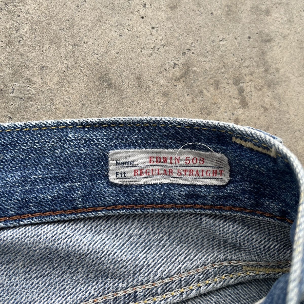 Edwin × Japanese Brand × Jean Vintage Edwin Made In Japan Jeans Faded Distressed Pants Size US 32 / EU 48 - 9 Thumbnail