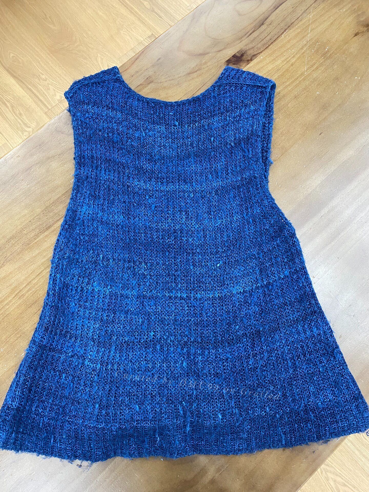 Other New Handmade Blue Tussah Silk Vest Size M / US 6-8 / IT 42-44 - 1 Thumbnail