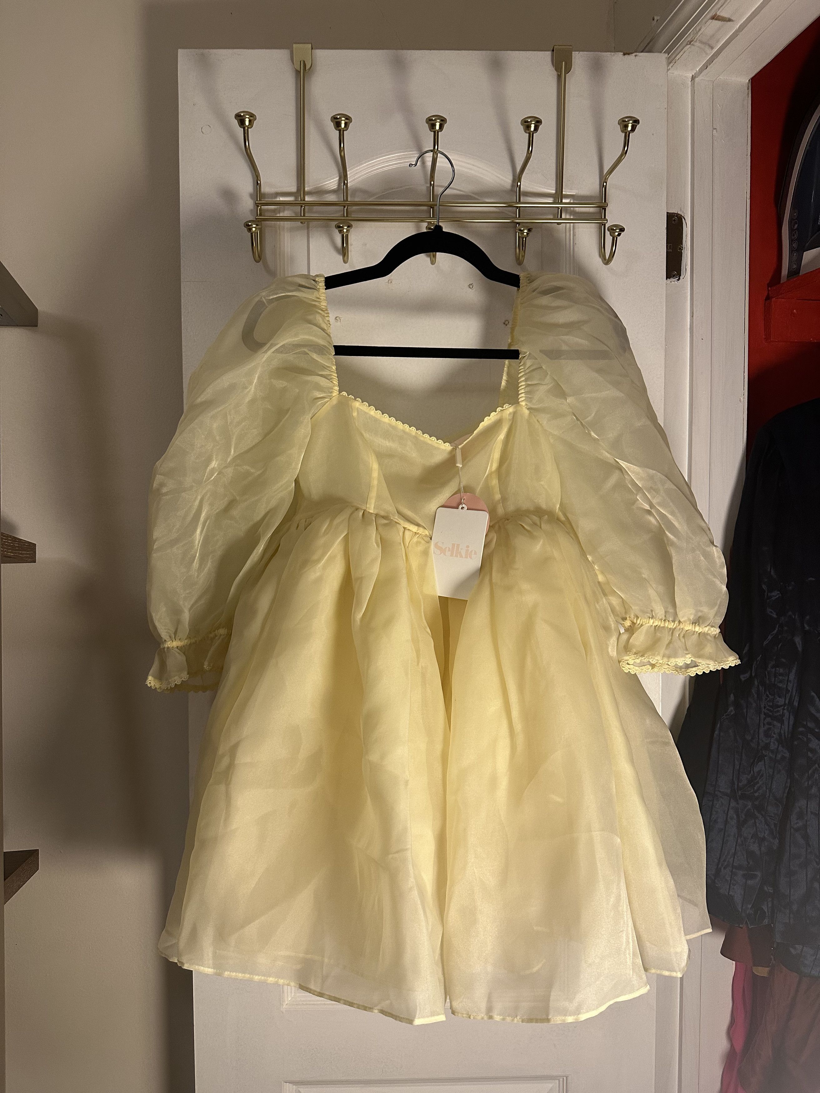 Banana Mini Puff Dress