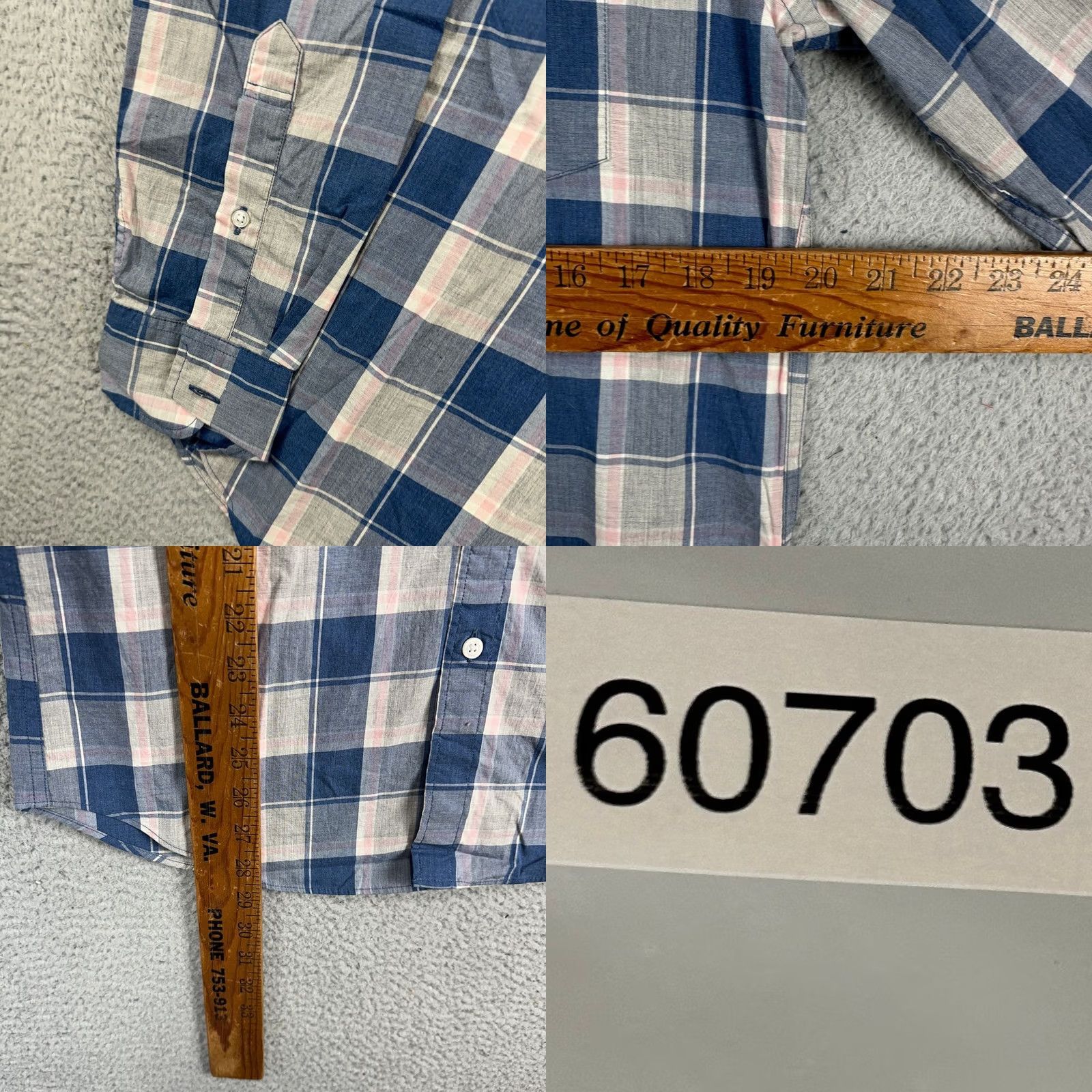 J.Crew J.CREW Flex Shirt Adult Medium Blue Grey Plaid Button-Down Slim Fit Mens NEW Favorite Time Size US M / EU 48-50 / 2 - 8 Thumbnail