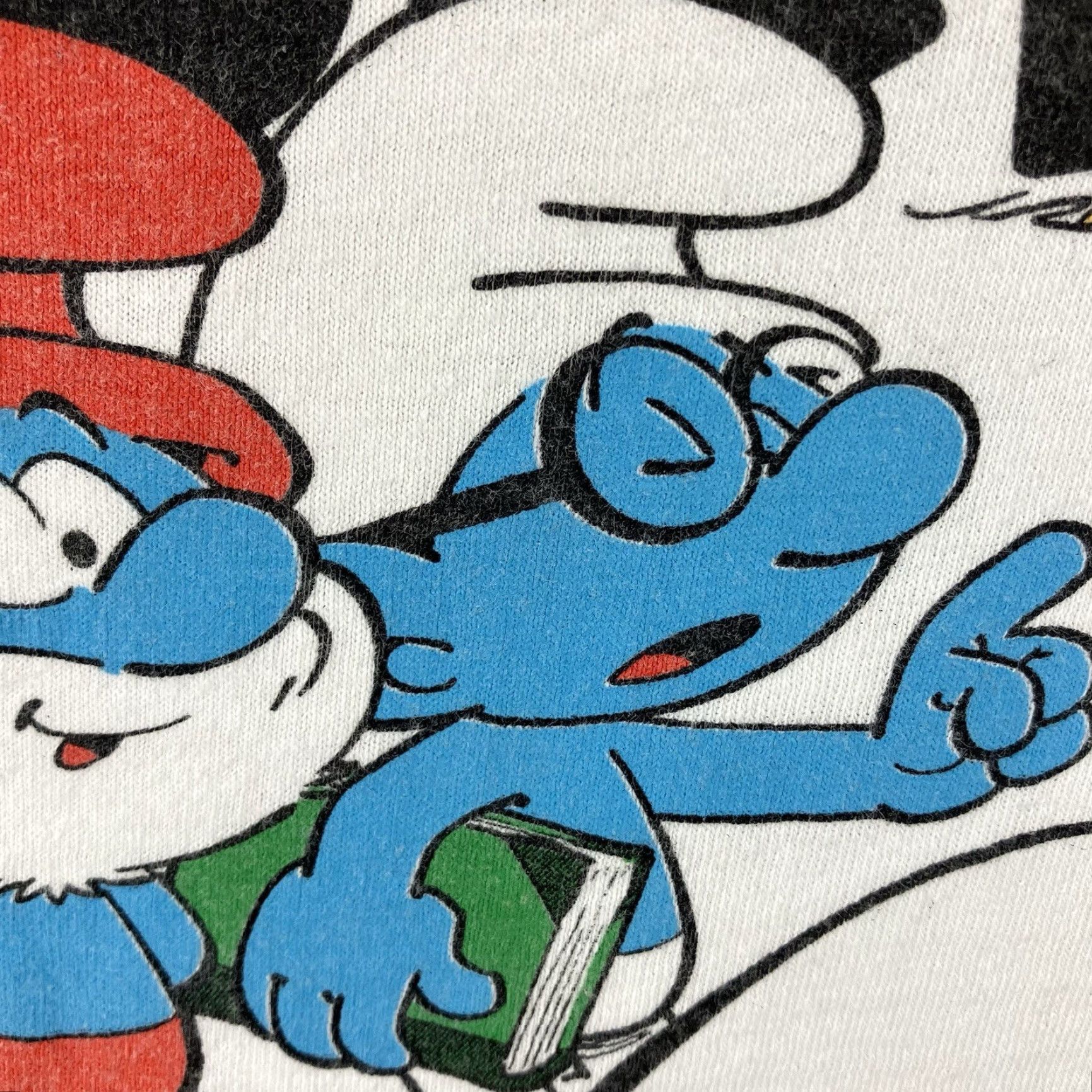 Etro Smurfs T-Shirt Retro Cartoon White Large Regular Men Short Sleeve Crew Neck Graphic Front Logo Size US L / EU 52-54 / 3 - 7 Thumbnail