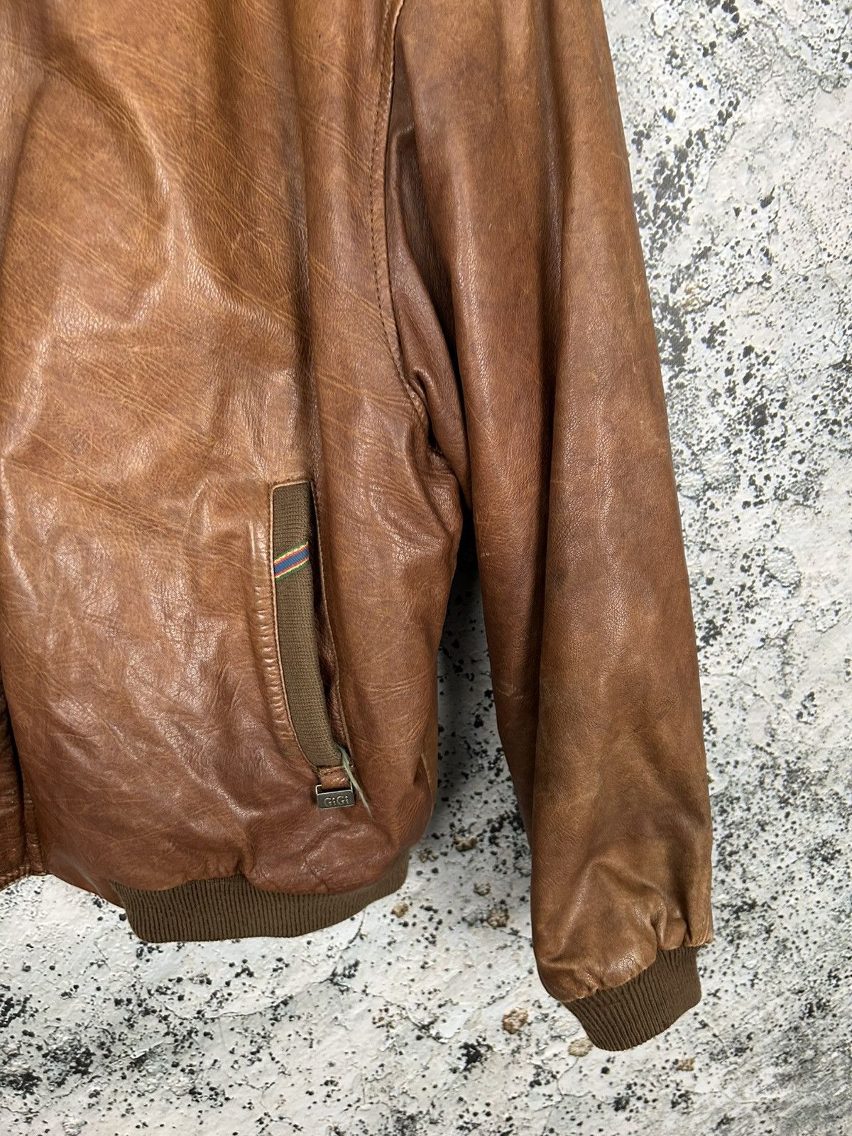 Genuine Leather Vintage Brown Leather Bomber Jacket Avant Garde Boxy 90s Size US L / EU 52-54 / 3 - 5 Thumbnail