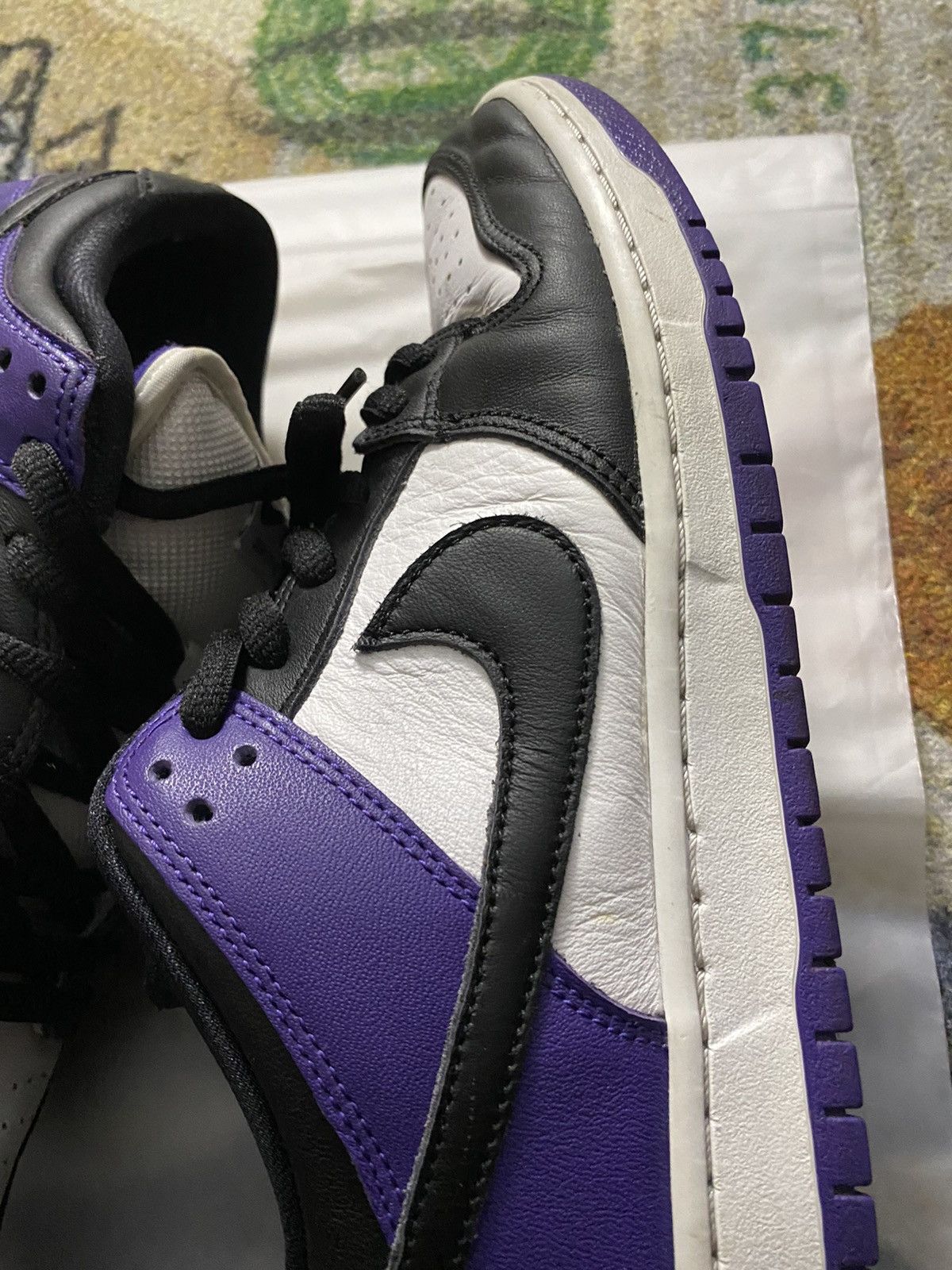 Nike Nike SB Dunk Low Court Purple Size US 10 / EU 43 - 3 Thumbnail