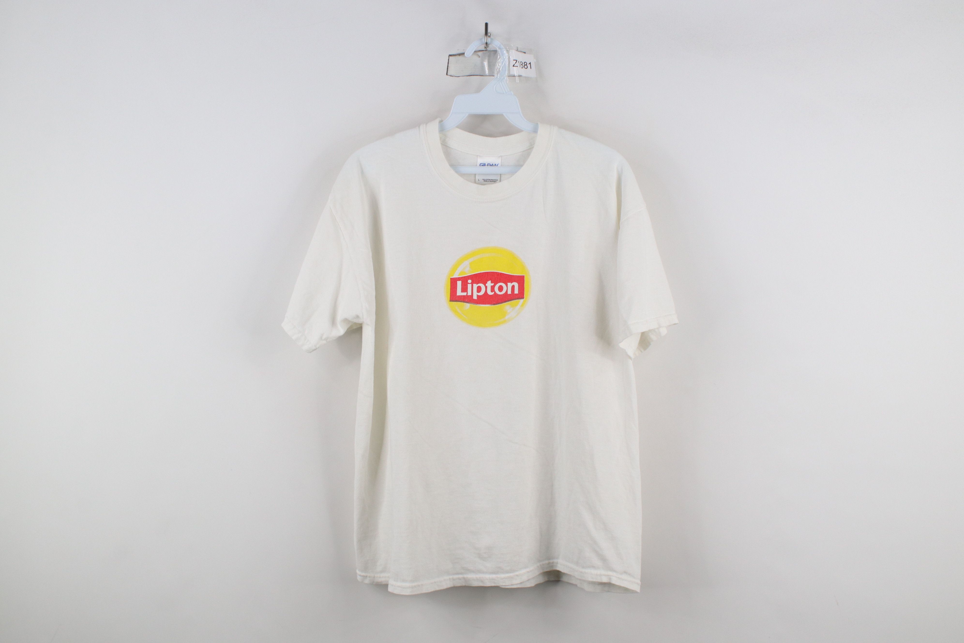 Vintage Vintage 90s Y2K Streetwear Lipton Iced Tea T-Shirt White Size US L / EU 52-54 / 3 - 1 Thumbnail