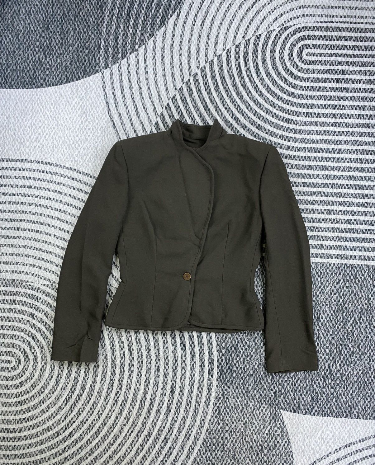 Giorgio Armani Vintage Giorgio Armani Single Button Cropped Blazer Jacket Size S / US 4 / IT 40 - 5 Thumbnail