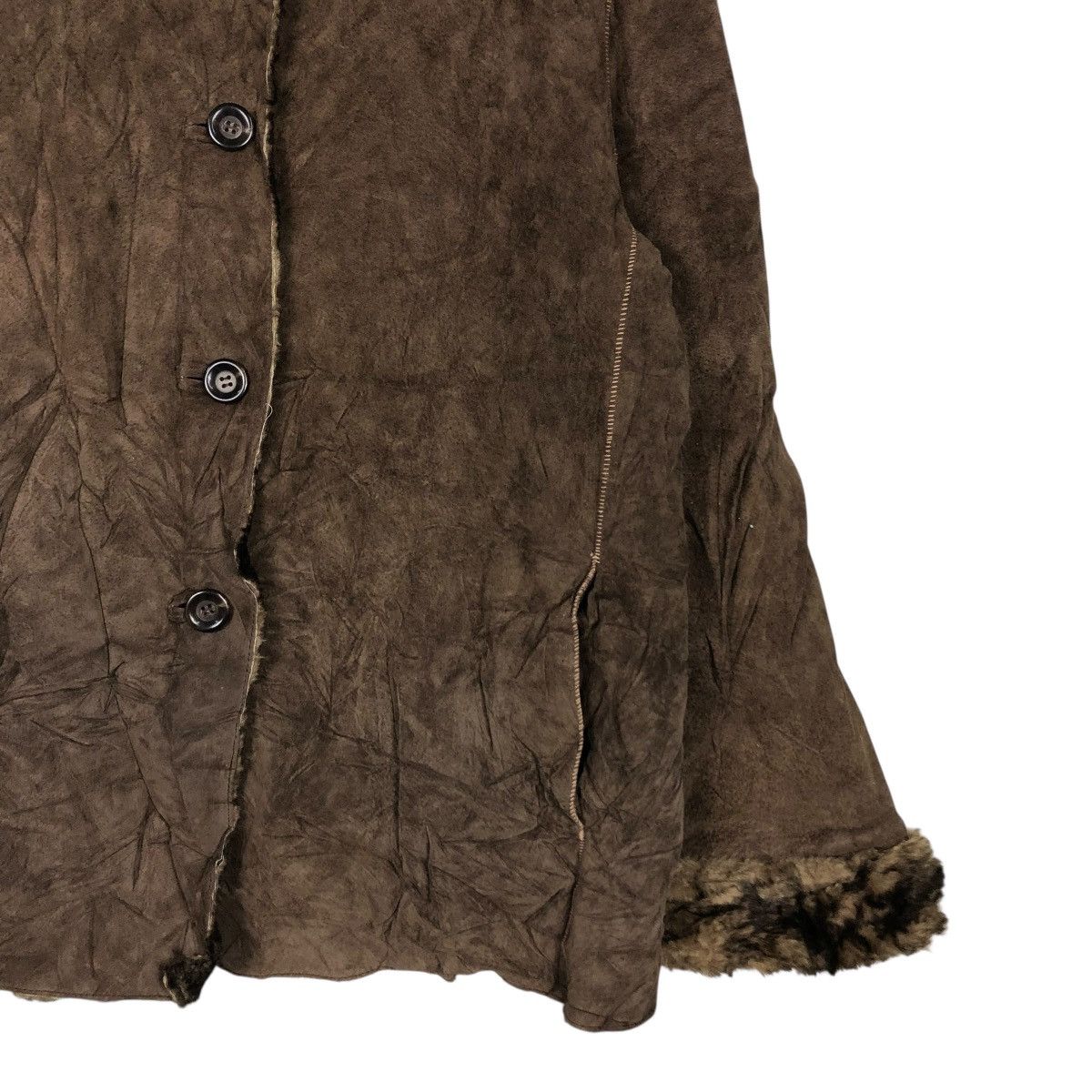 Japanese Brand 🔥VINTAGE LEATHER JACKET BLANKET FUR NY COMPANY ISSEY MIYAKE Size US XL / EU 56 / 4 - 7 Thumbnail