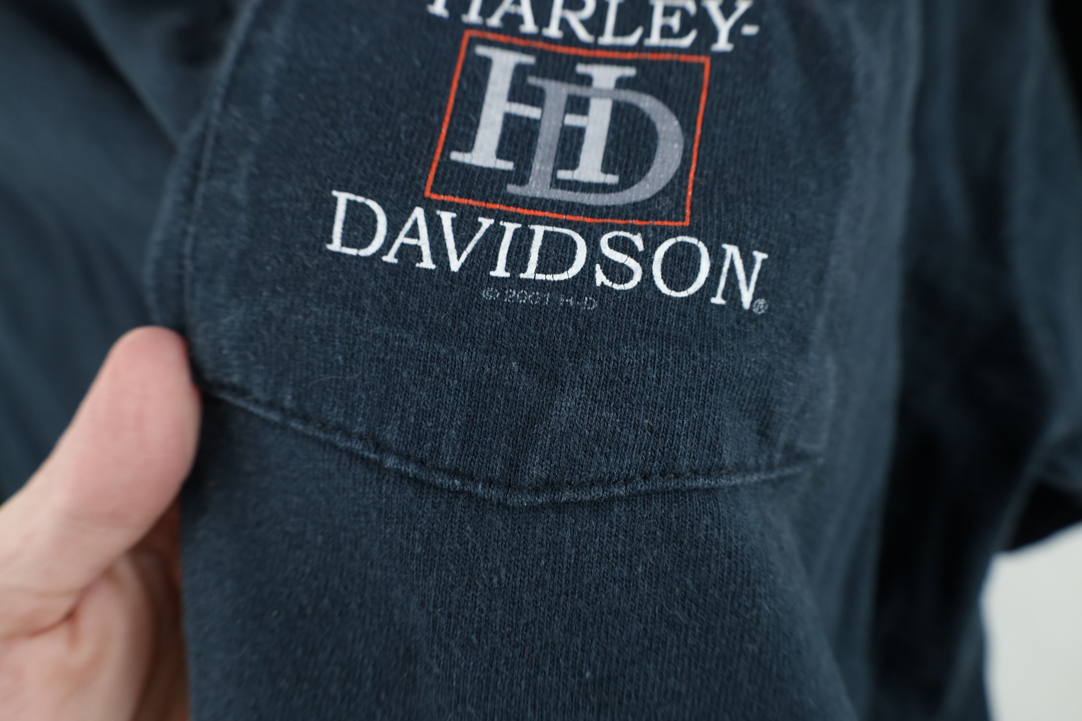 Harley Davidson Vintage Y2K 2001 Harley Davidson Polo Shirt Black USA Size US XL / EU 56 / 4 - 5 Thumbnail
