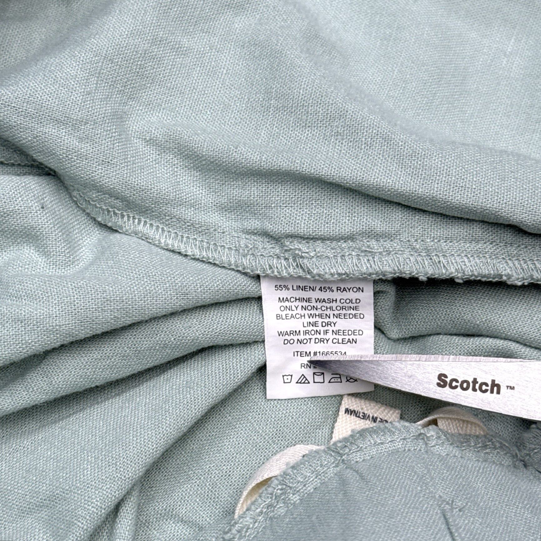 Vintage Briggs Linen Shorts Womens Large Green 5 Inch Inseam Drawstring New Size 36" / US 14 / IT 50 - 6 Thumbnail