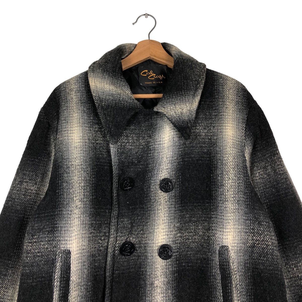 Japanese Brand 🔥Vintage Wool Biker Jacket Double Collar Cal Craft Usa Size US L / EU 52-54 / 3 - 3 Thumbnail