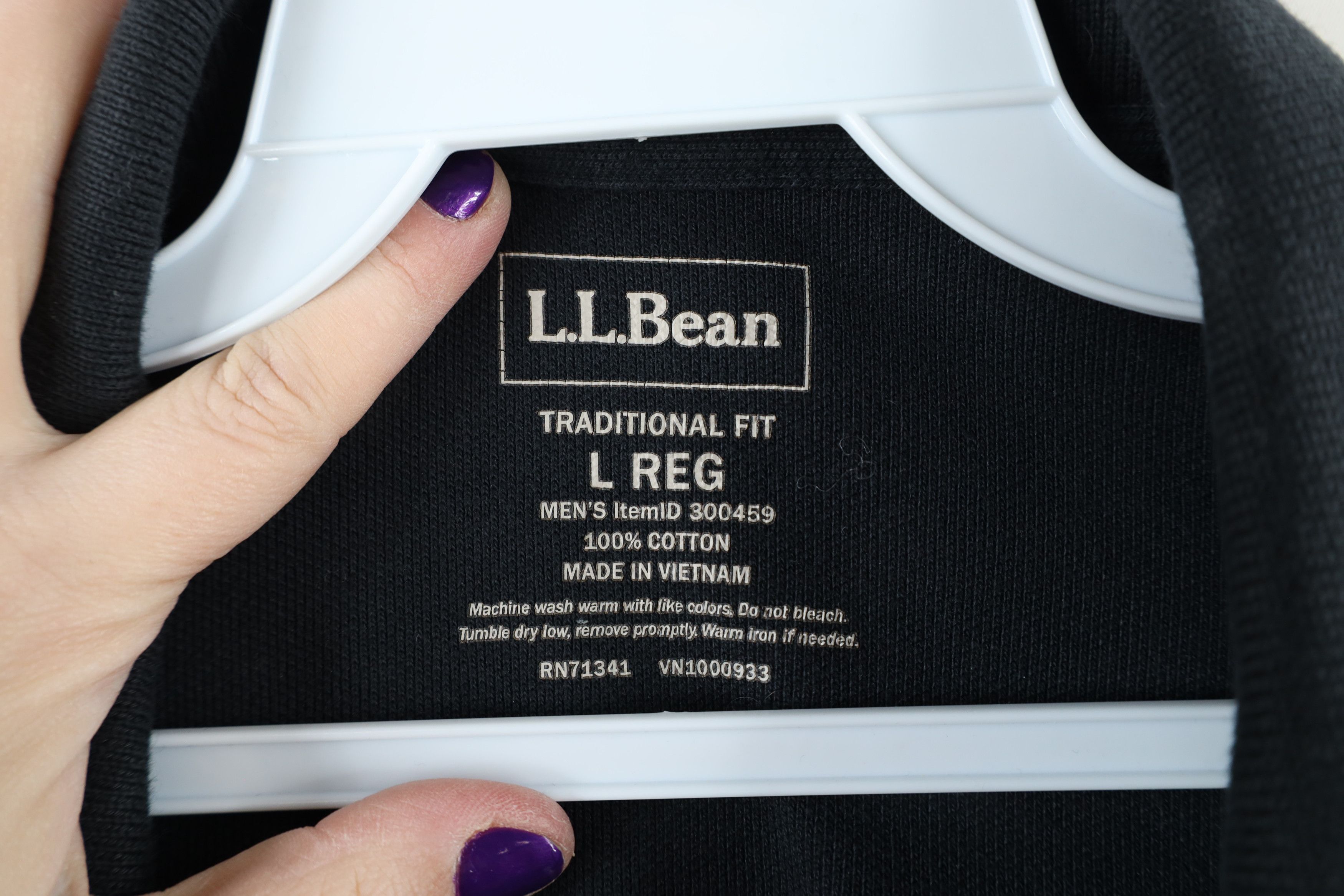 L.L. Bean × Vintage Vintage LL Bean Blank Long Sleeve Rugby Polo Shirt Black Size US L / EU 52-54 / 3 - 5 Thumbnail
