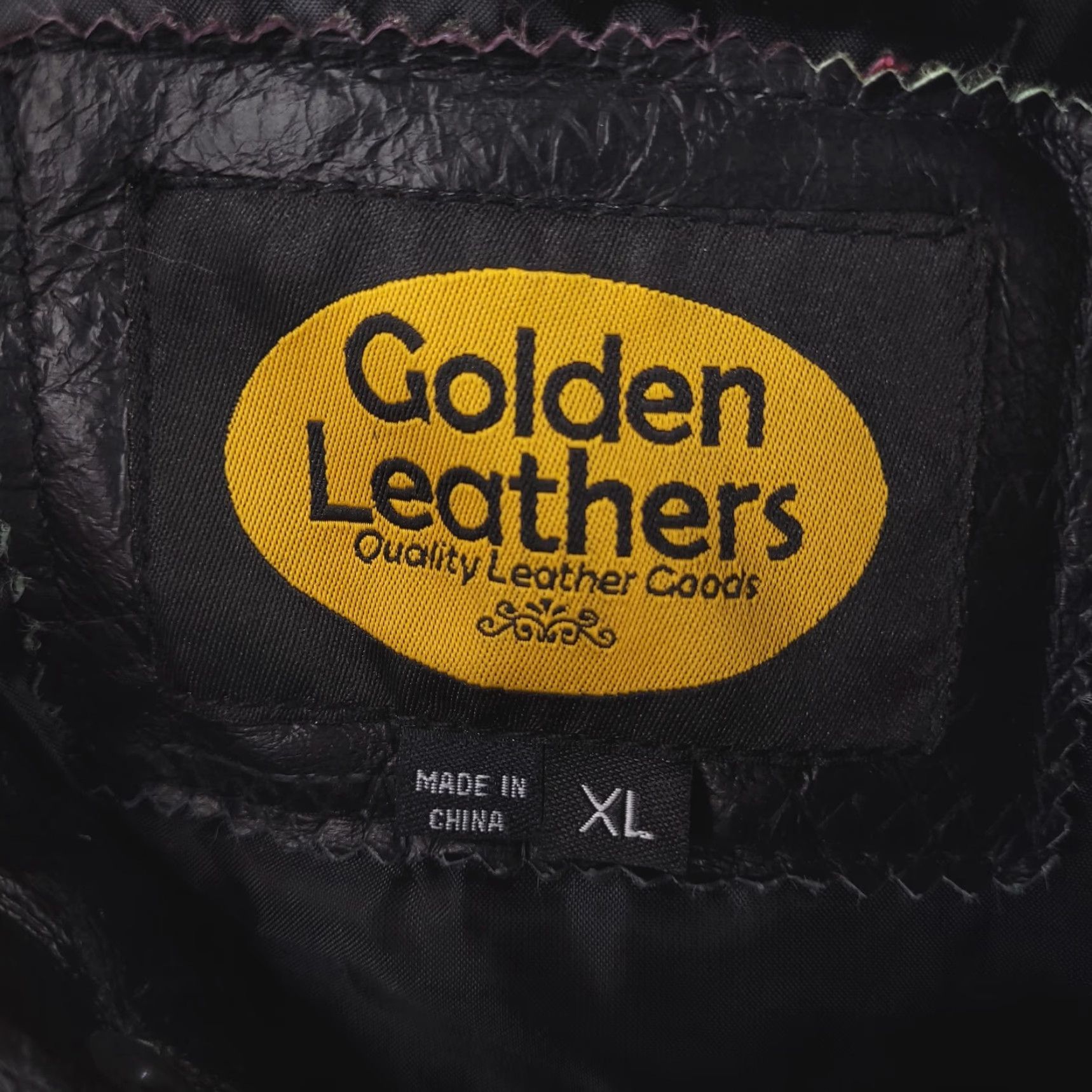 Vintage Golden Leathers Jacket Mens XL Black Real Genuine Patchwork Size US XL / EU 56 / 4 - 4 Thumbnail