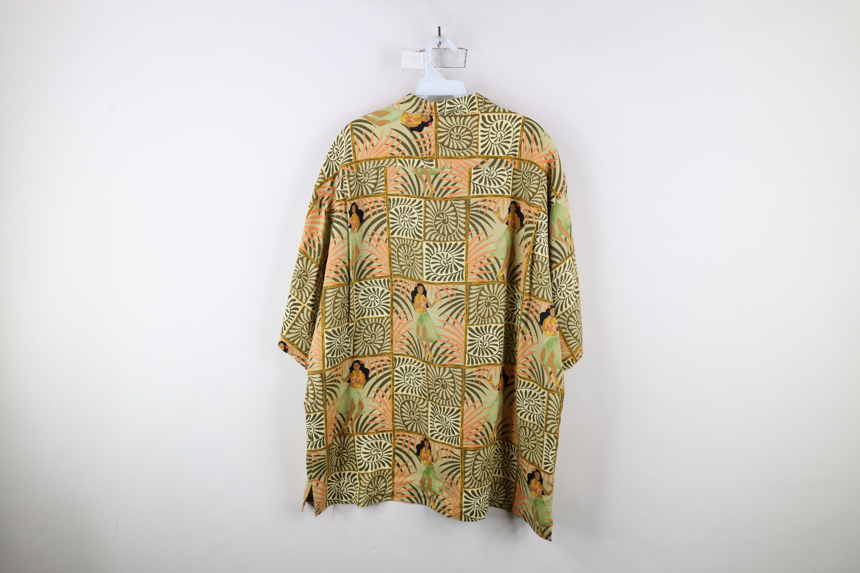Tommy Bahama × Vintage Vintage 90s Tommy Bahama Collar Luau Girl Hawaiian Shirt Size US XL / EU 56 / 4 - 9 Thumbnail