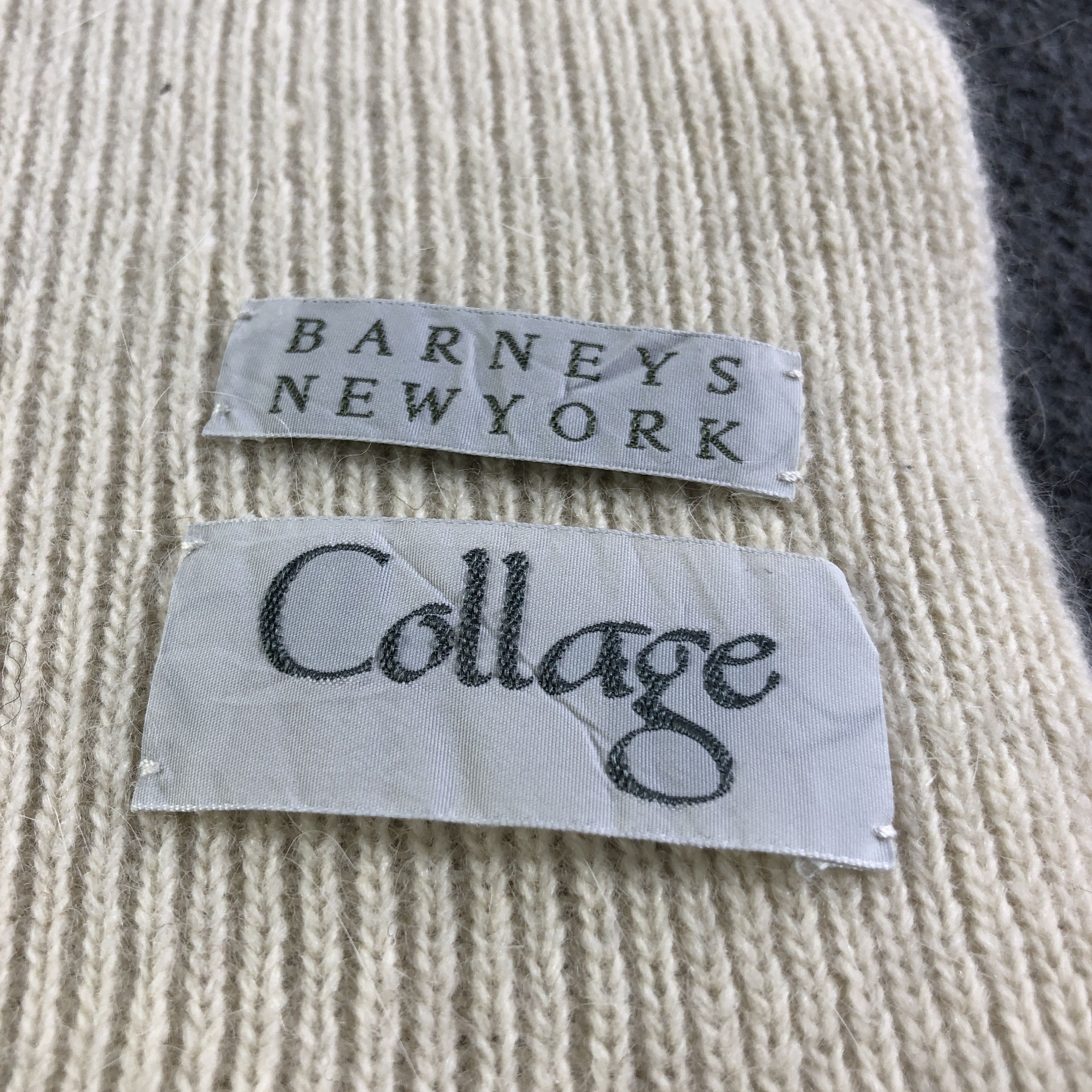Barneys New York Barneys New York Ribbed Wool Scarf Muffler Neckwear V2613 Size ONE SIZE - 4 Thumbnail