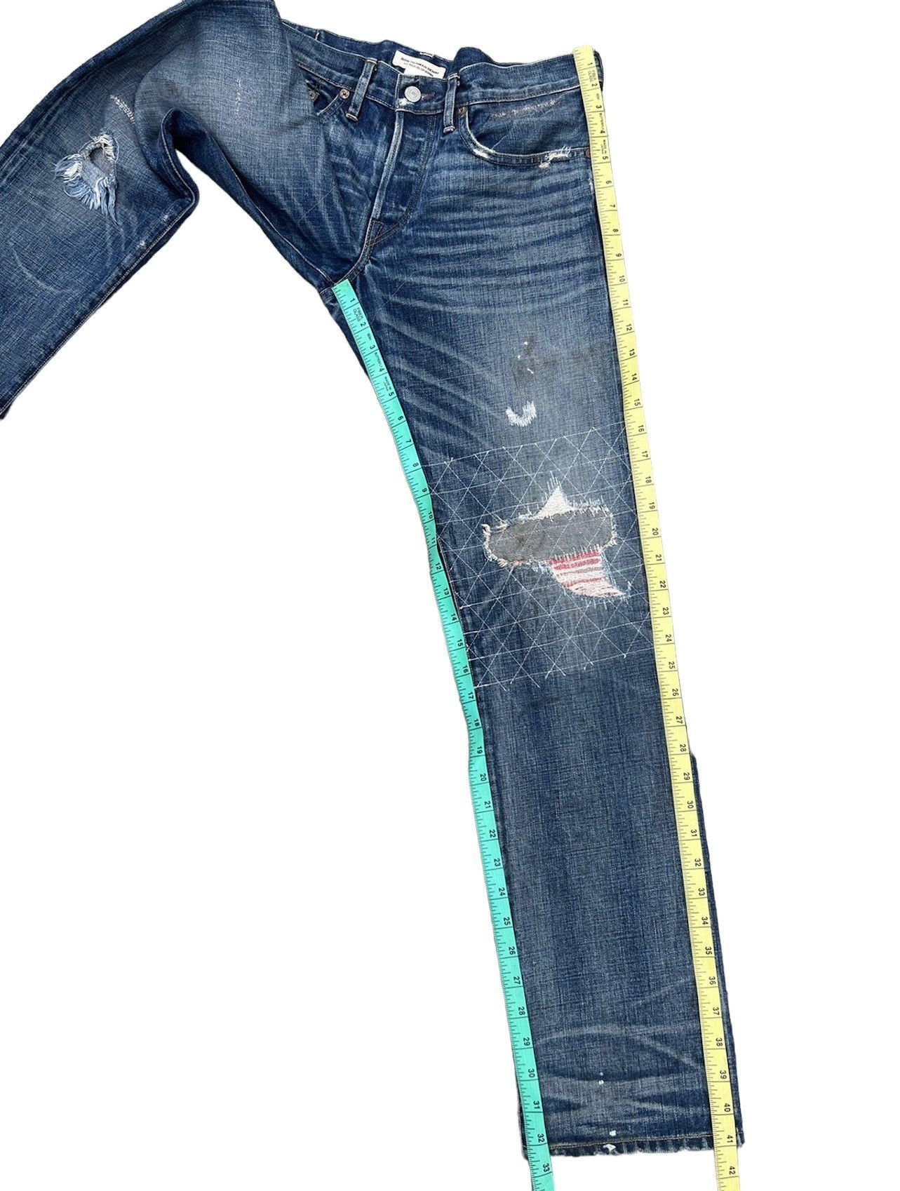 Hysteric Glamour Vintage Ron Herman RHD02 Bad Water Rips Denim Selvedge Jeans Size US 31 - 5 Thumbnail