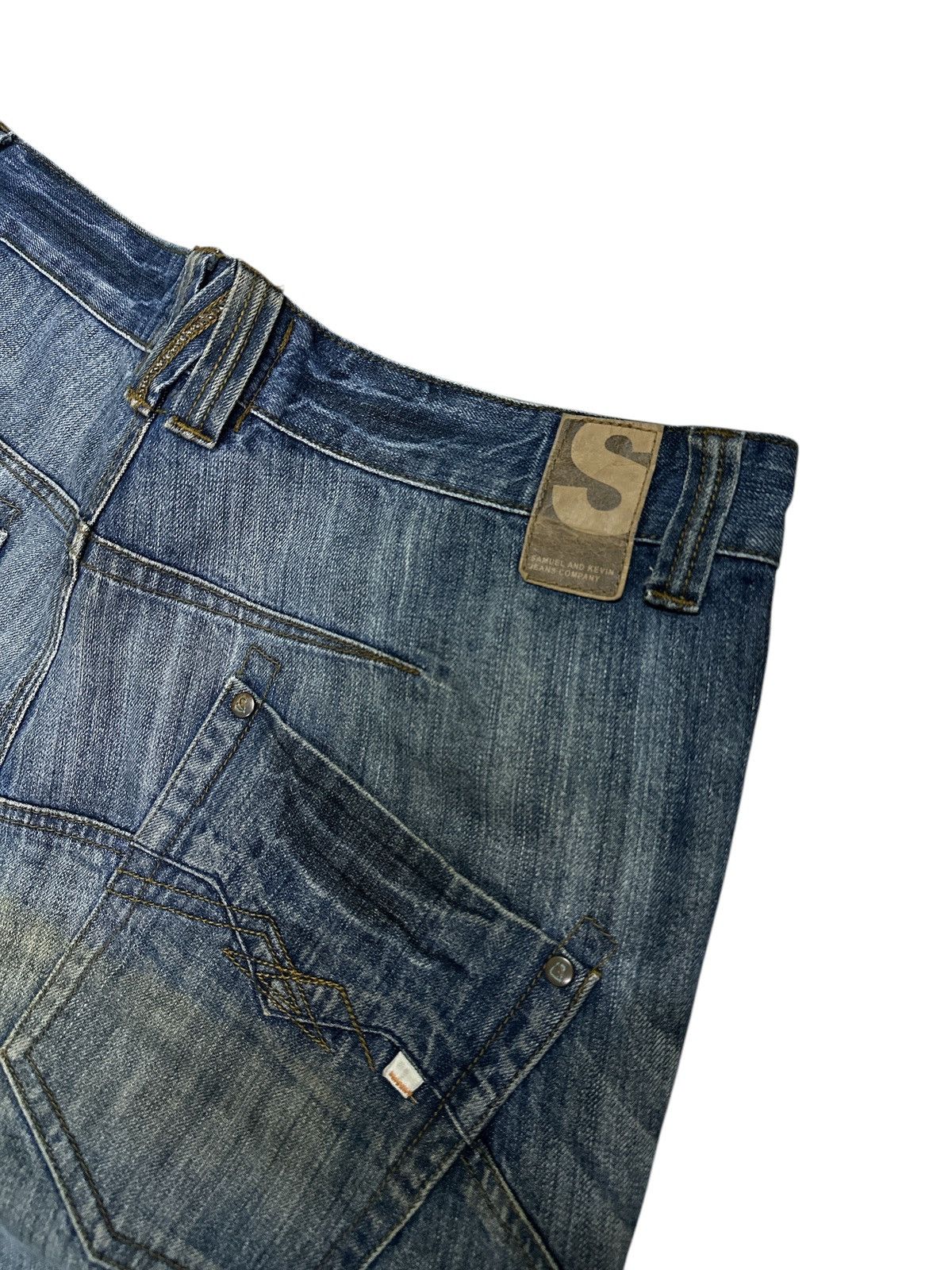 Japanese Brand Samuel Kevin Distress Denim Size US 34 / EU 50 - 8 Thumbnail