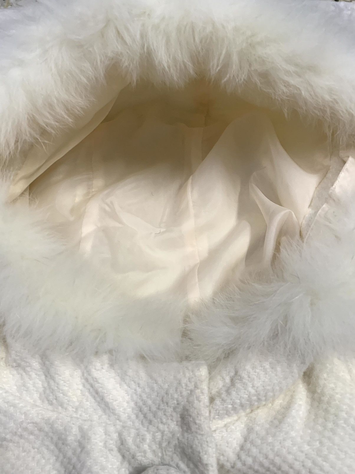Japanese Brand Japanese Recherie White Cream Fox Fur Hooded Coat Jacket Size M / US 6-8 / IT 42-44 - 6 Thumbnail