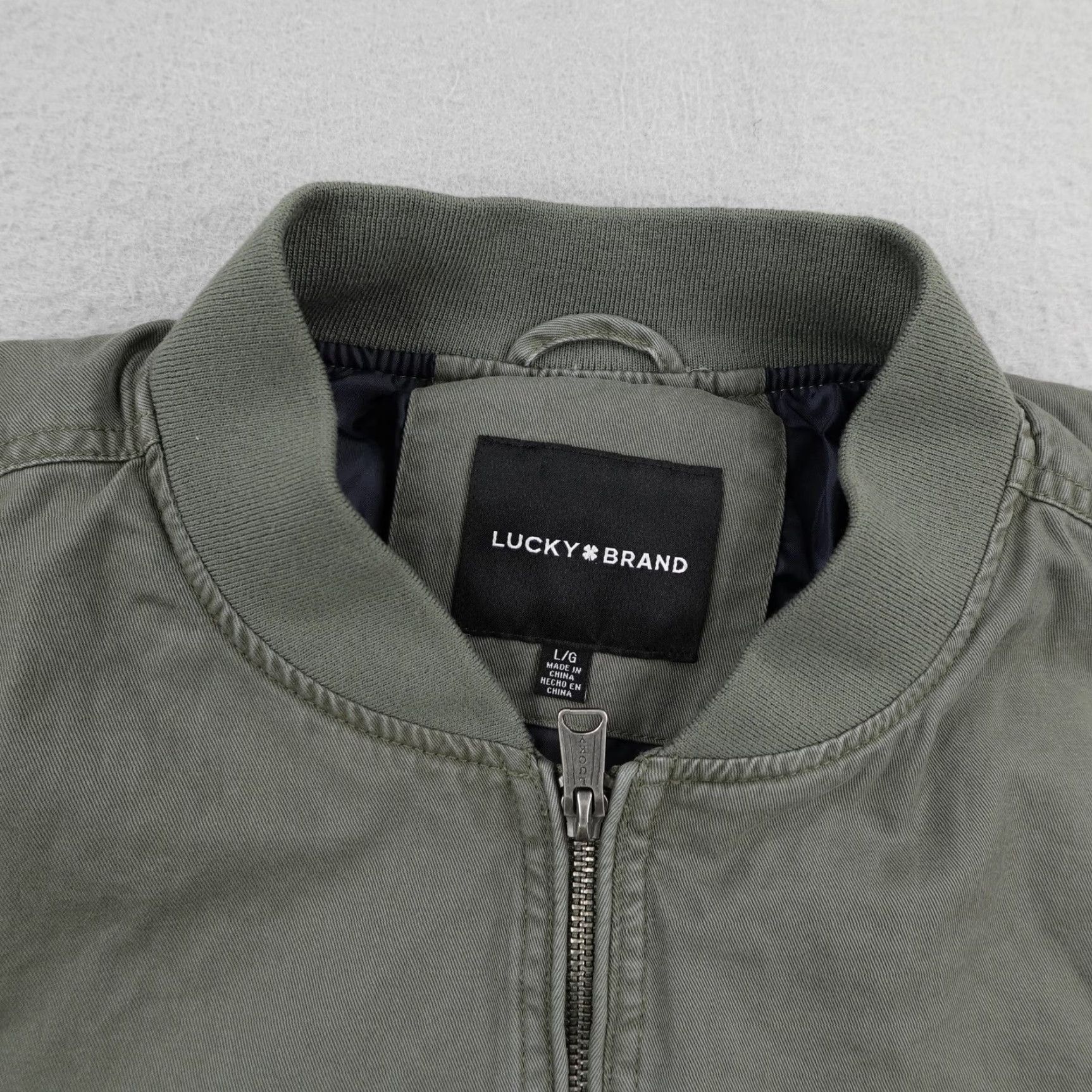Lucky Brand Lucky Brand Jacket Mens L Green Bomber Full Zip Lined Pockets Chore Field Coat Casual Outdoor Vintage? No vintage. Size US L / EU 52-54 / 3 - 2 Thumbnail