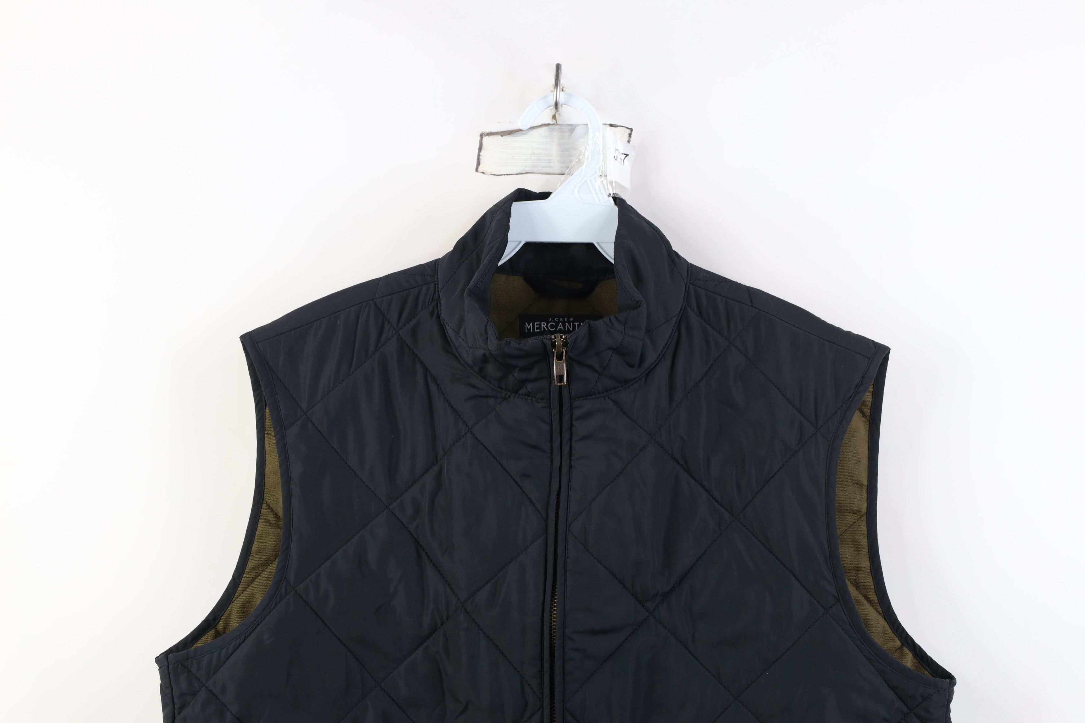 J.Crew J Crew Faded Button Back Quilted Full Zip Vest Jacket Black Size US M / EU 48-50 / 2 - 2 Thumbnail