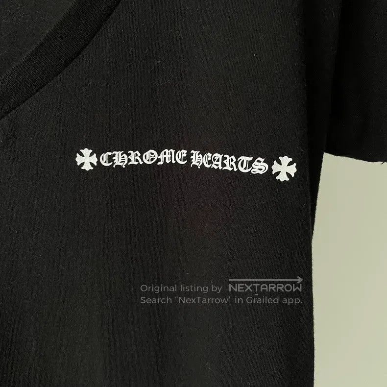 Chrome Hearts CHROME HEARTS Size M Black Sanskrit cross V-neck short slee Size US M / EU 48-50 / 2 - 4 Thumbnail