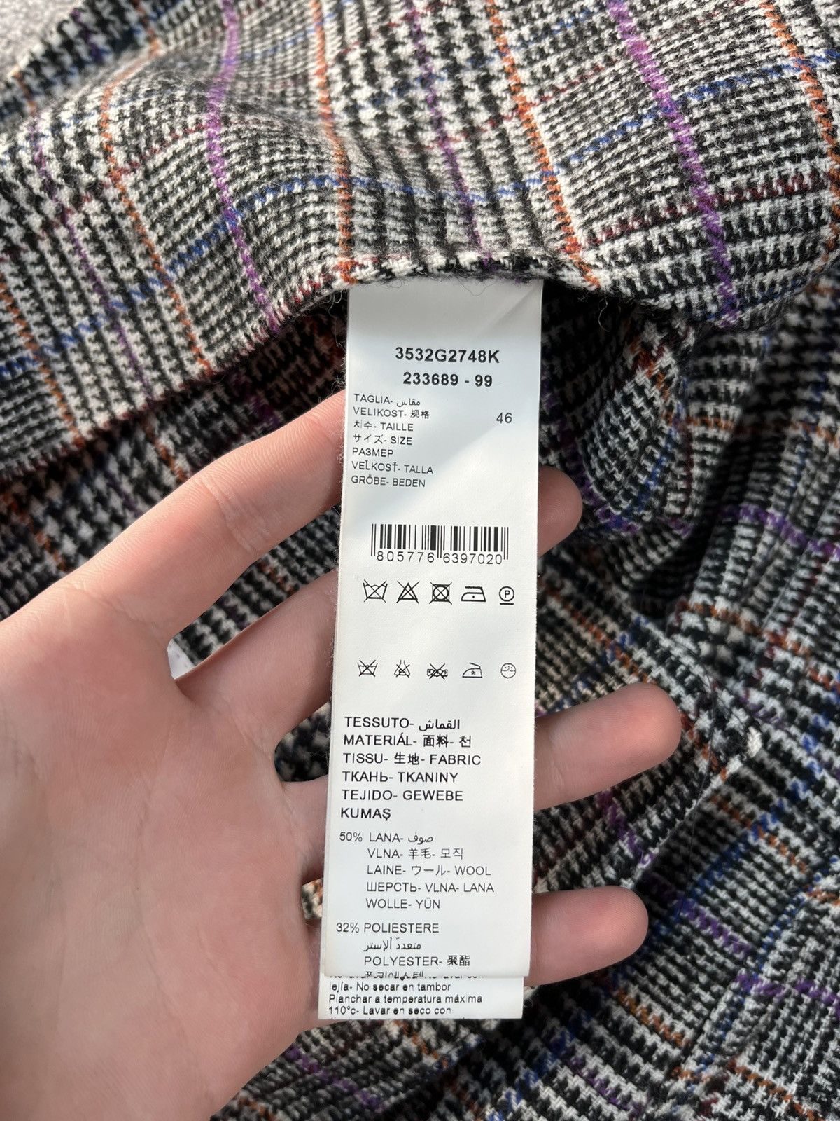 Manuel Ritz Manuel Ritz Wool Plaid Blazer Italy Tailored Fit Size 40R - 9 Thumbnail