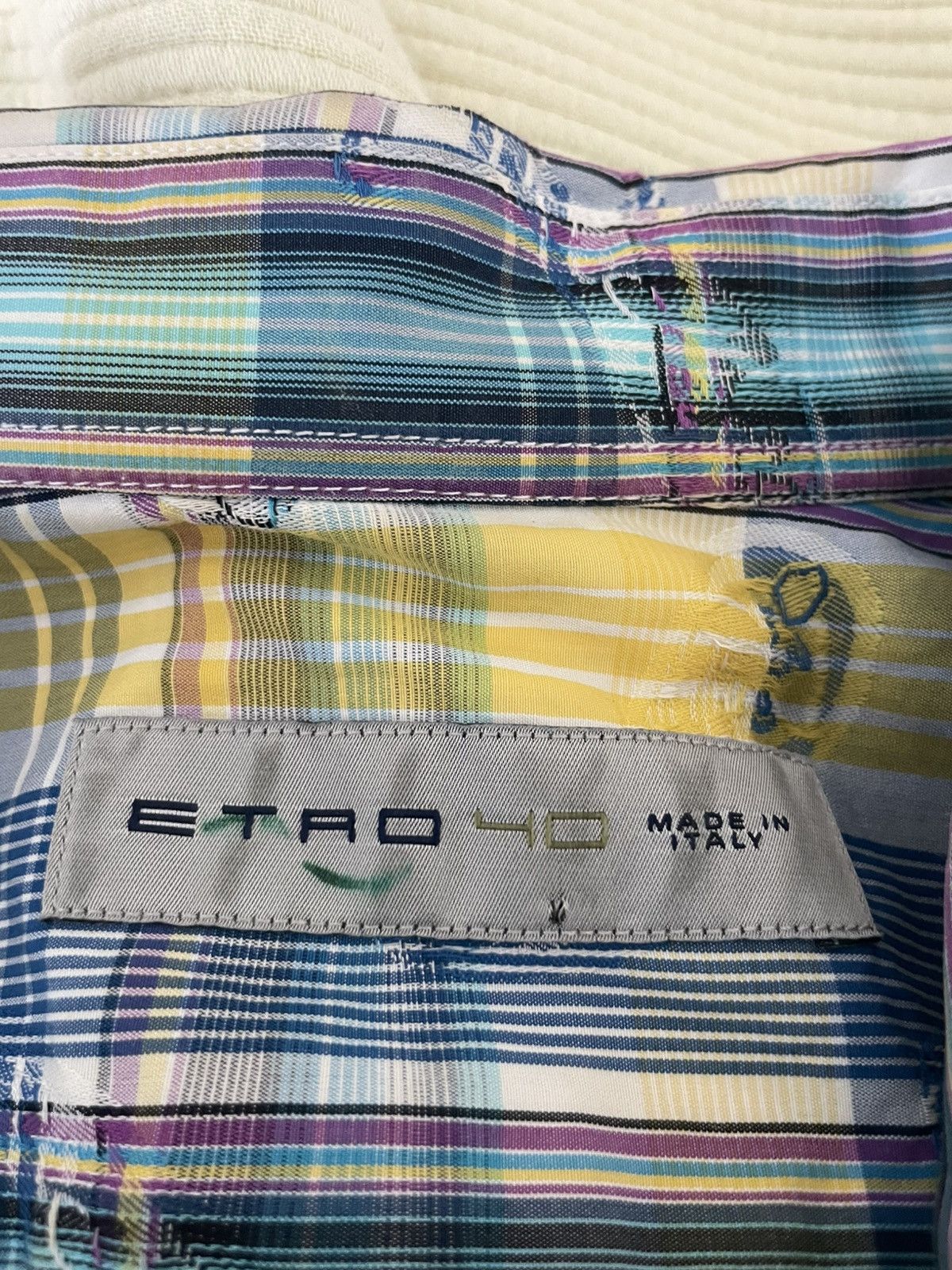 Etro Paisley Plaid Cotton button front shirt Size US M / EU 48-50 / 2 - 9 Thumbnail