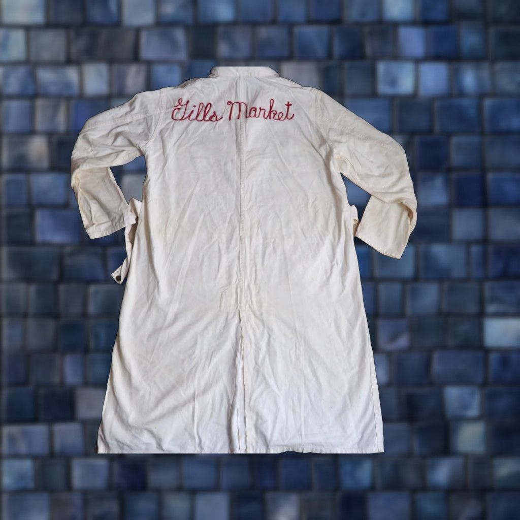 Vintage VTG Standard Seattle White Canvas Chore Coat L Mens Seminar Snaps Chainstitch Jacket Size US L / EU 52-54 / 3 - 1 Thumbnail