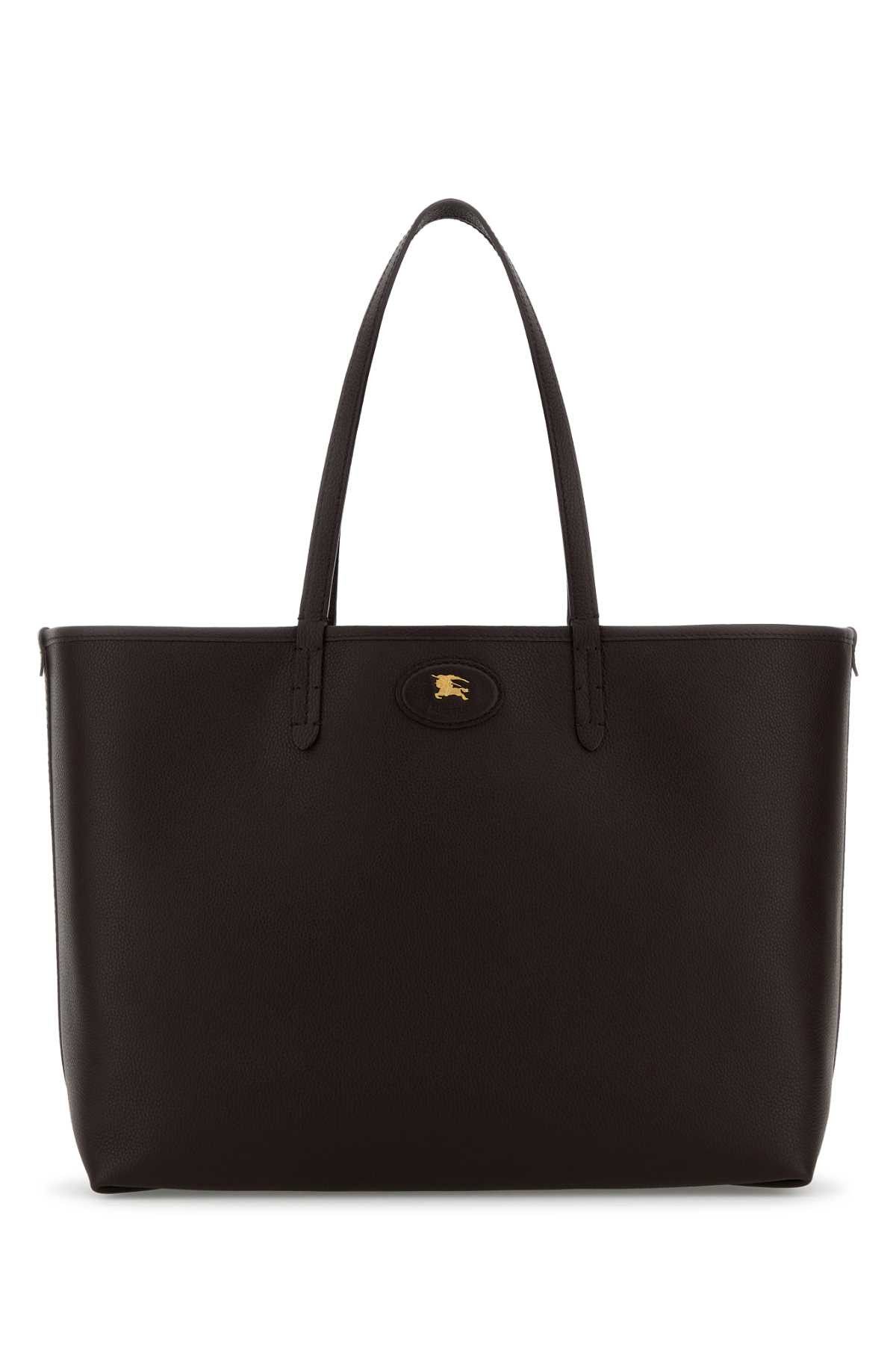 Burberry Dark Brown Leather Reversibile Bag Size ONE SIZE - 1 Thumbnail