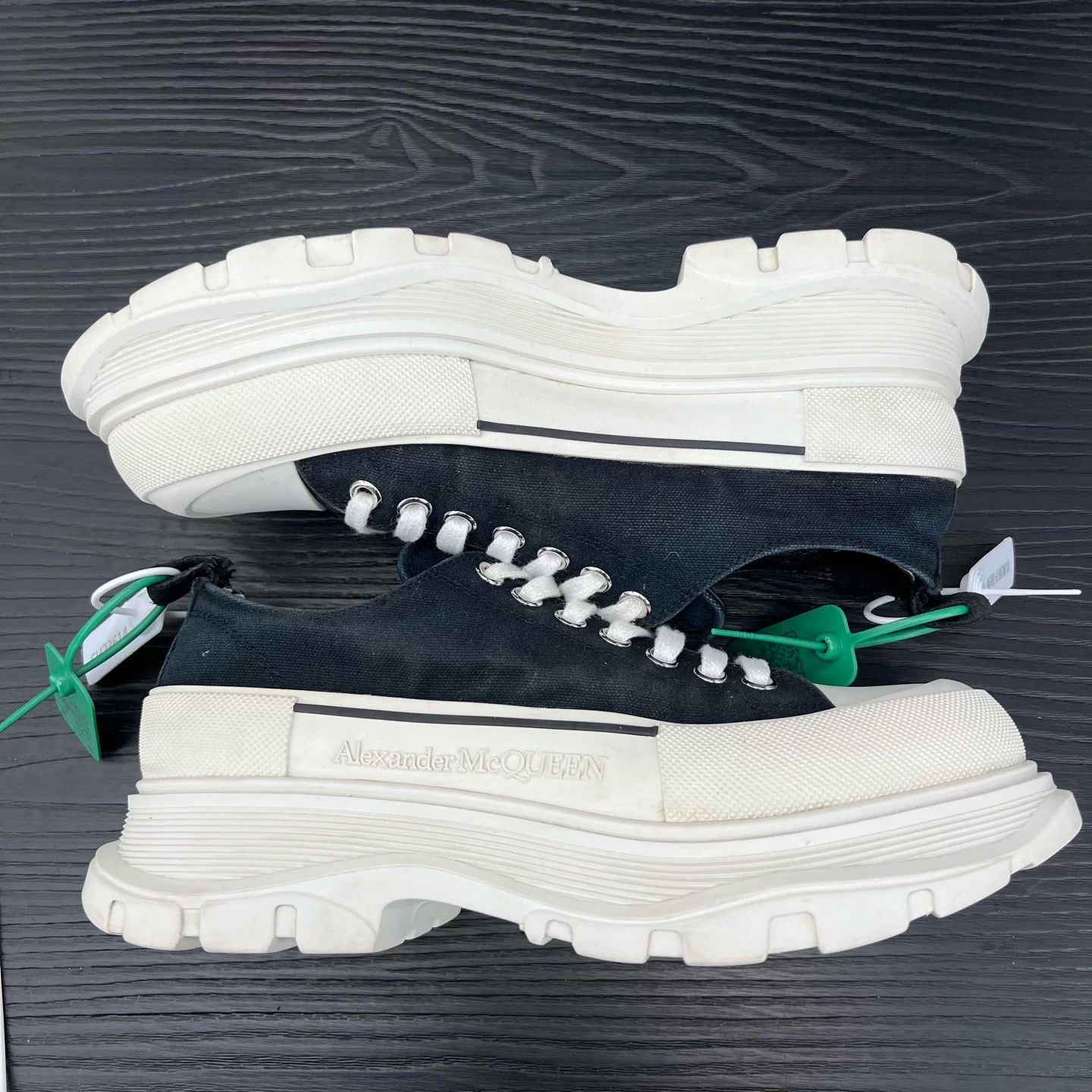 Alexander McQueen McQ Black & White Martin Boots 43 Lining Wear Original Box Size US 10 / EU 43 - 2 Thumbnail