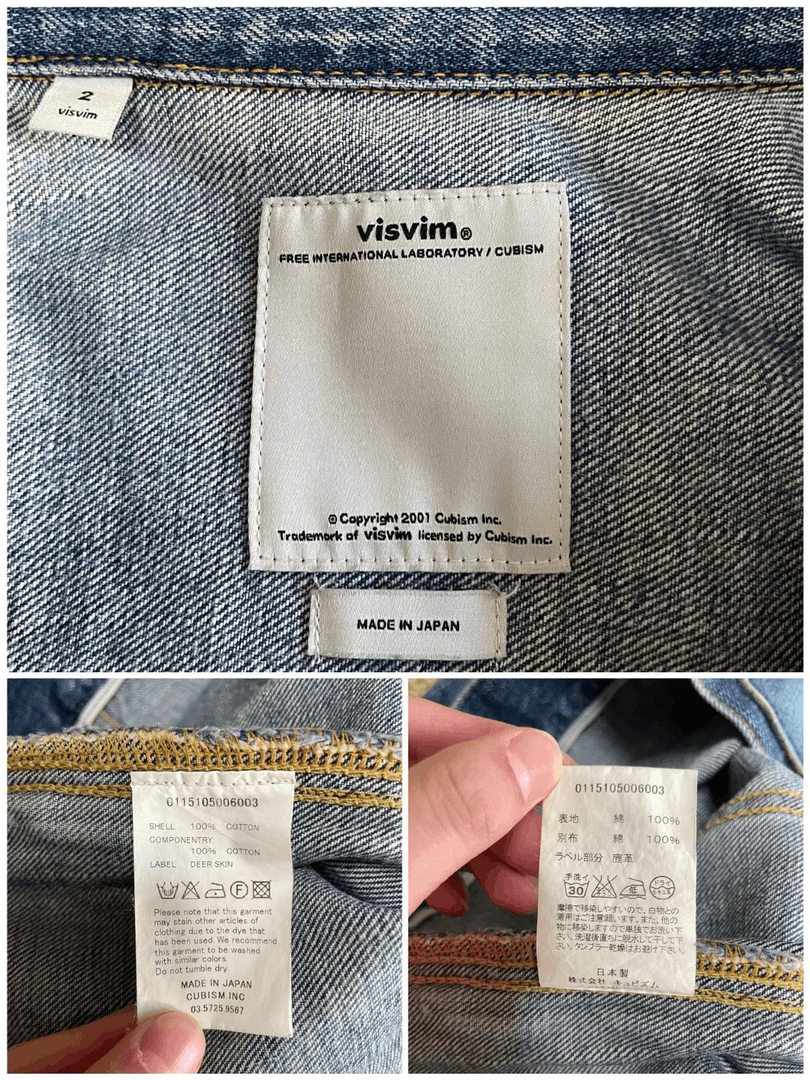 Visvim Sz 2 Visvim SS 103 DAMAGED Denim Jacket Size US M / EU 48-50 / 2 - 7 Thumbnail
