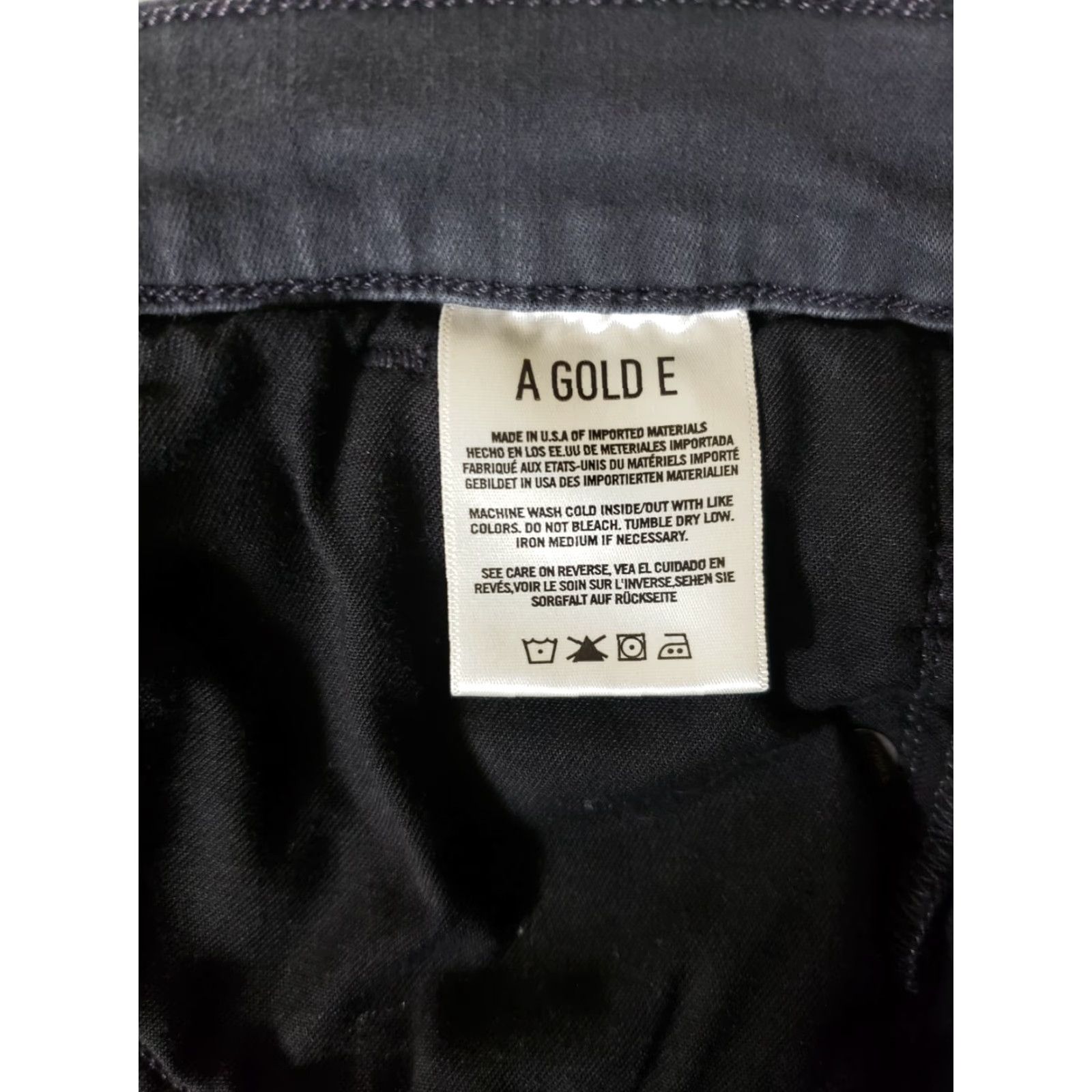 Agolde AGOLDE Sophie High Rise Skinny Jeans A003B-2085 Size 32 Black Cotton Blend Zipper Stretch Women Jeans Size 24" / US 00 / IT 34 - 6 Thumbnail