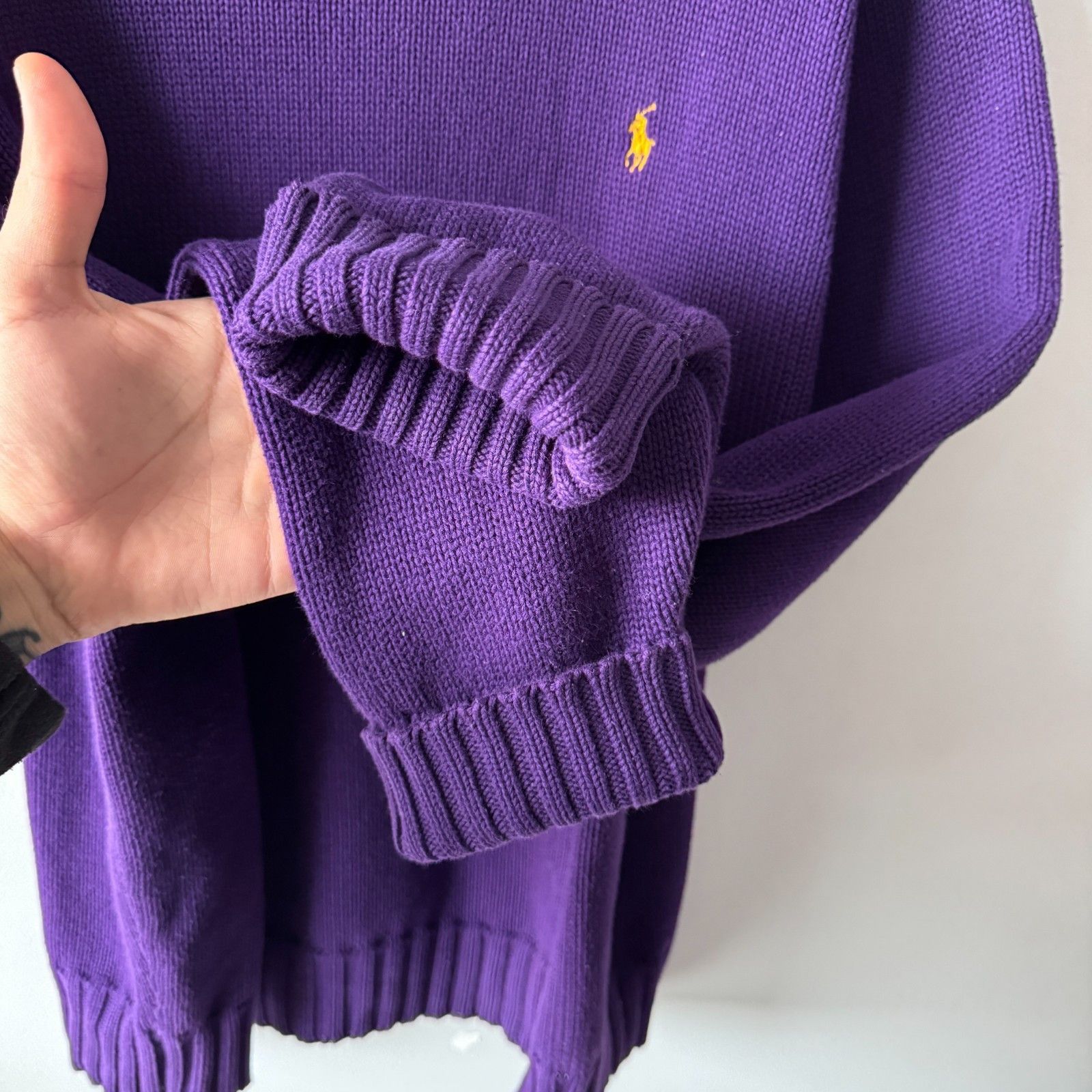 Polo Ralph Lauren Polo Ralph Lauren Vintage Knit Purple Sweater Mens Large Y2K Size US L / EU 52-54 / 3 - 6 Thumbnail