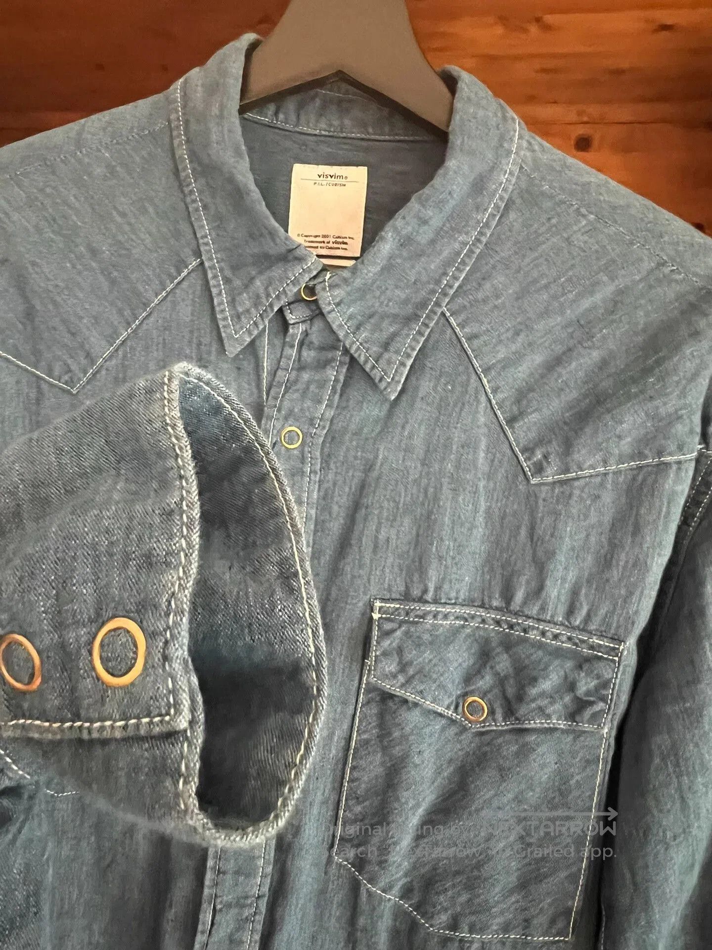 Visvim rare blue dye cotton linen shirt. Size US M / EU 48-50 / 2 - 3 Thumbnail