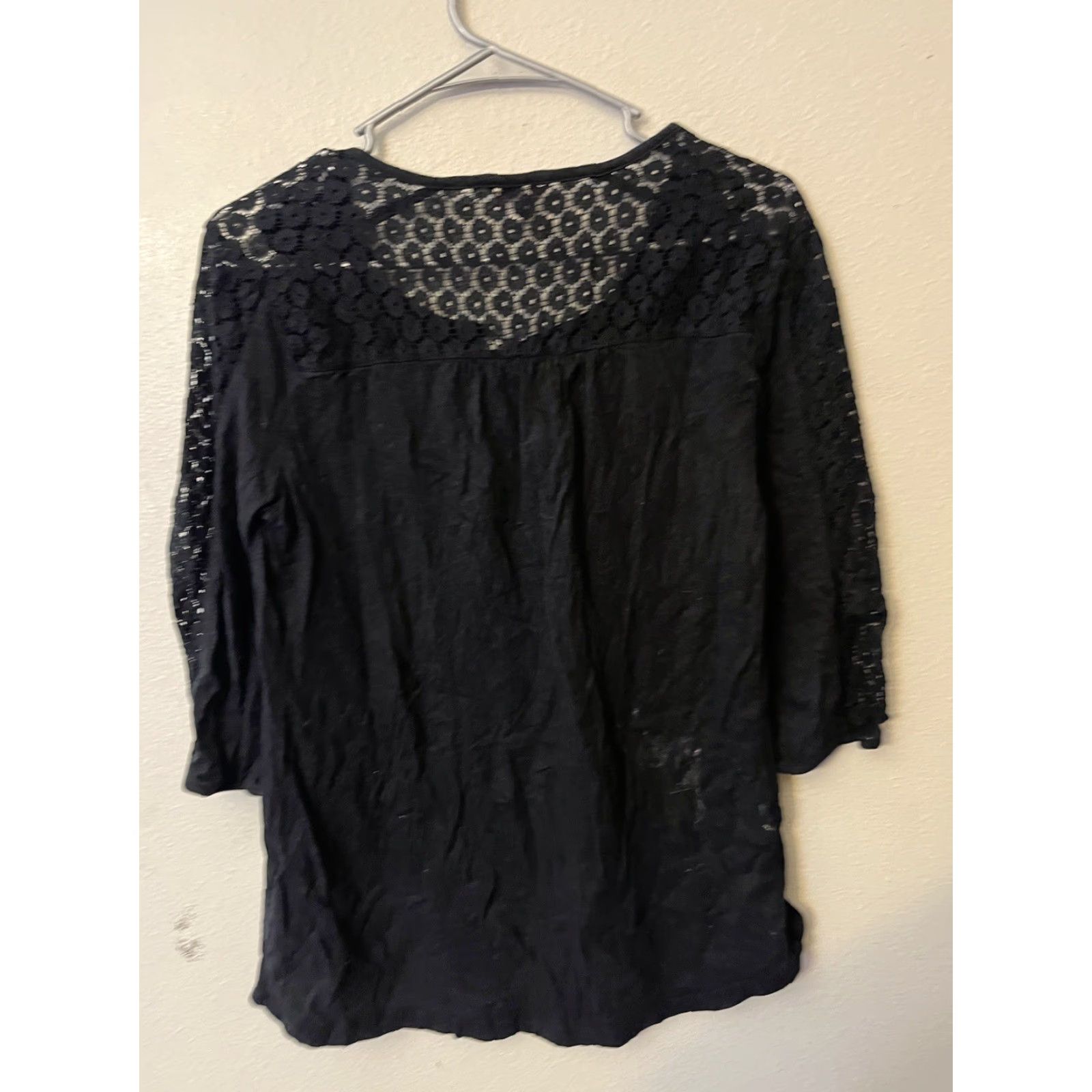 Vintage VINTAGE Sonoma Black 3/4 Sleeve Blouse Women Size S Tassel Shirt Womens Size S / US 4 / IT 40 - 2 Thumbnail