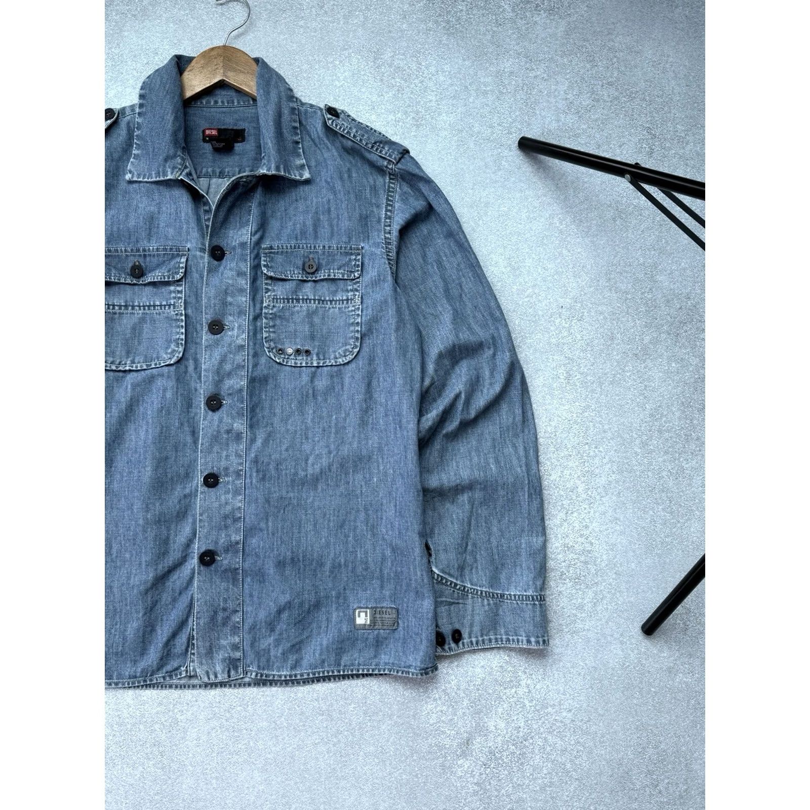 Diesel VINTAGE Diesel Button Up Denim Shirt Pocket Workwear Blue Men’s L Shirt Size US L / EU 52-54 / 3 - 4 Thumbnail