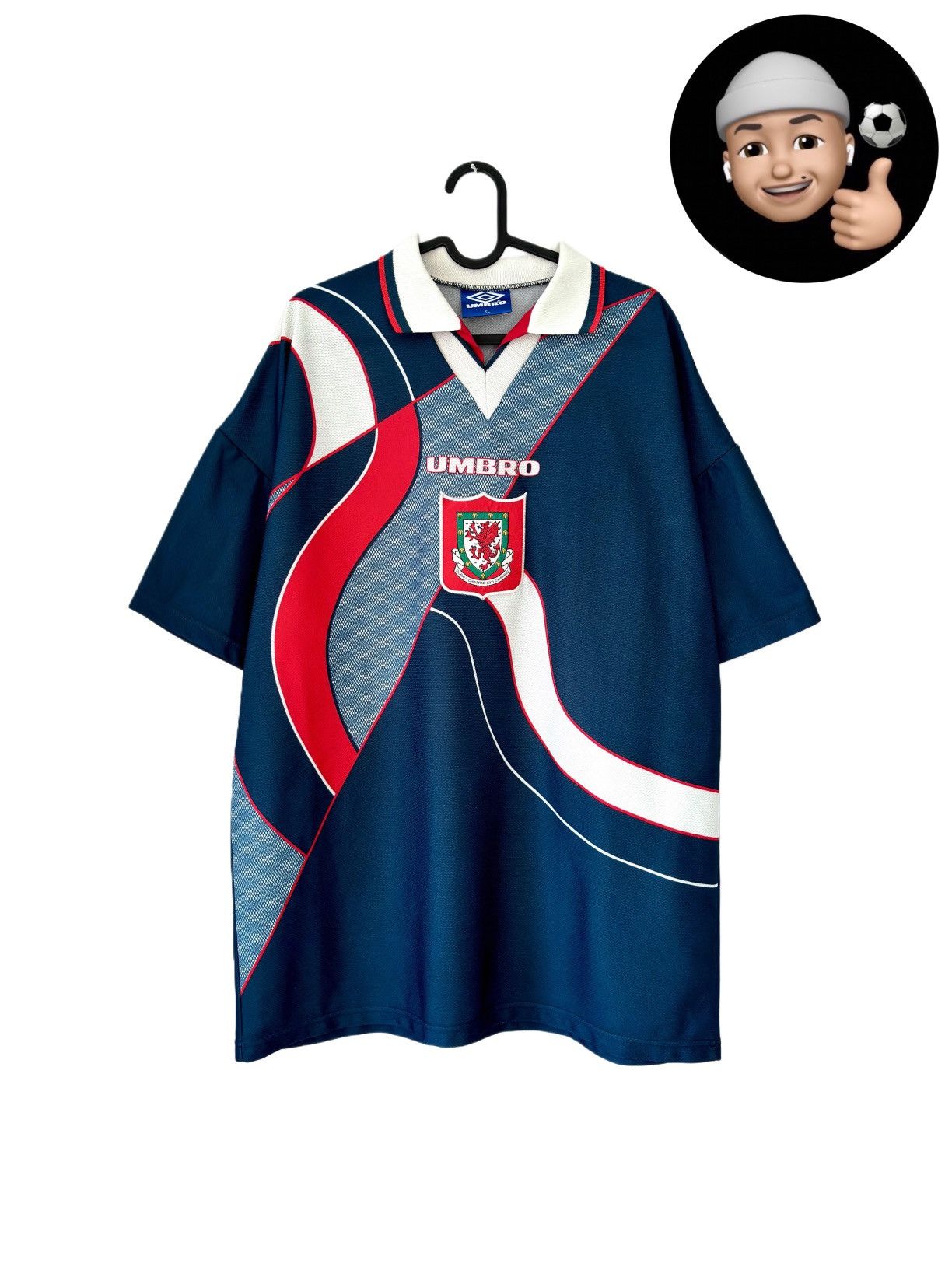 Umbro × Vintage 1995 1996 Wales National Umbro Vintage Away Soccer Jersey UK Size US XL / EU 56 / 4 - 1 Thumbnail