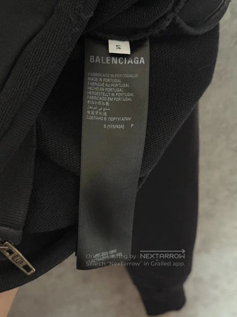 Balenciaga Balenciaga Tape Logo Zip Hoodie Jacket. Size US S / EU 44-46 / 1 - 5 Thumbnail