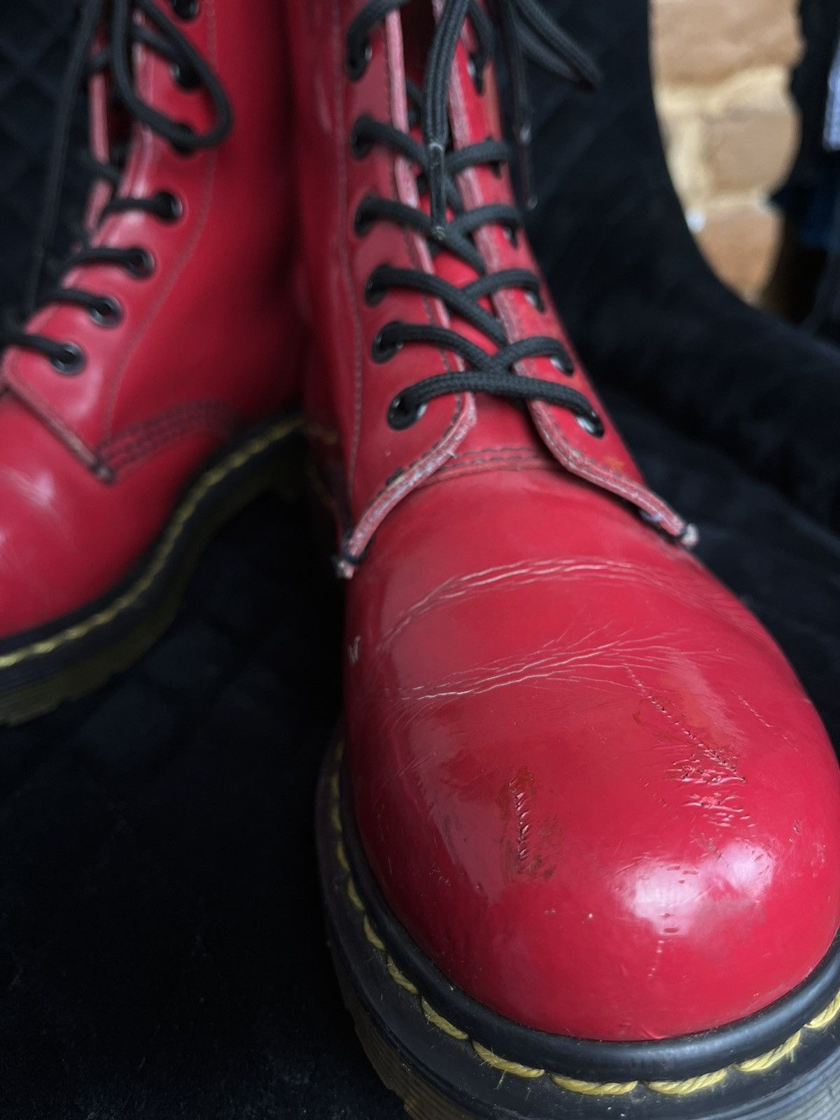 Dr. Martens 🏴󠁧Dr.Martens 1460 W vintage boots shoes red leather punk Size US 9 / IT 39 - 13 Thumbnail