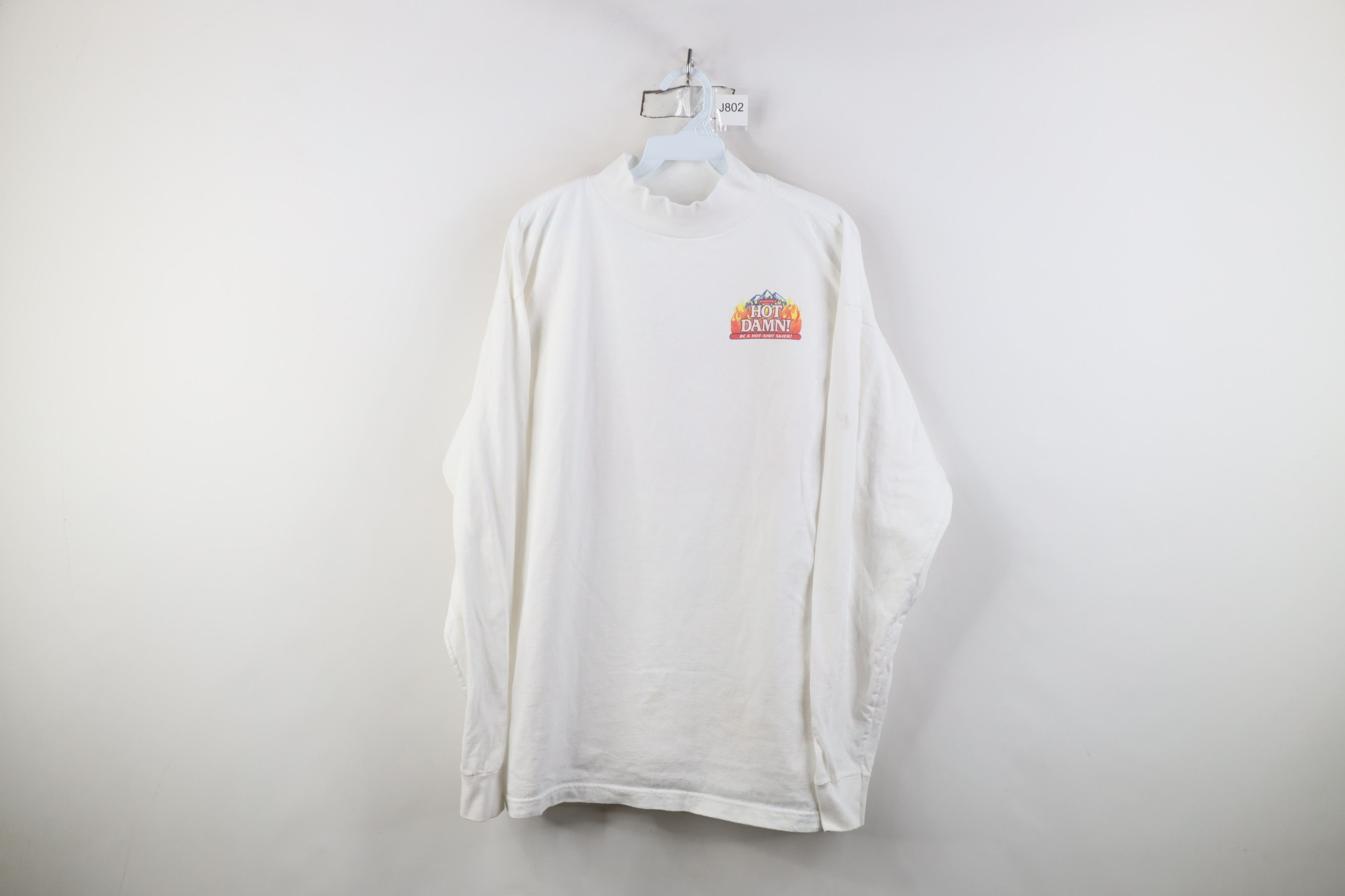Vintage Vintage 90s Streetwear Mock Neck Long Sleeve T-Shirt USA Size US XL / EU 56 / 4 - 1 Thumbnail