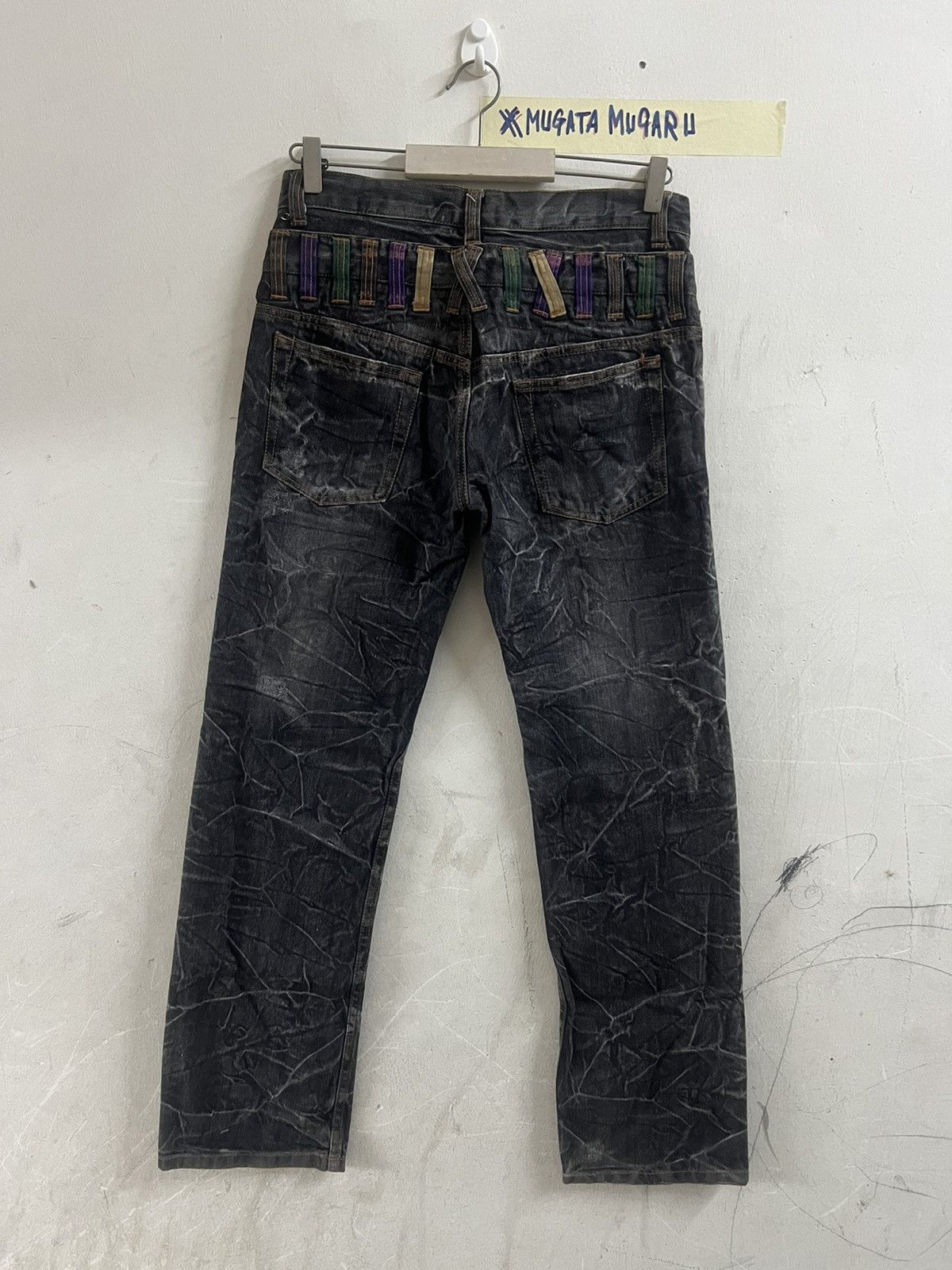 4GSELLER × Japanese Brand THRASHED JAPANESE BRAND NYLAUS DISTRESSED DENIM PANT Size US 30 / EU 46 - 8 Thumbnail