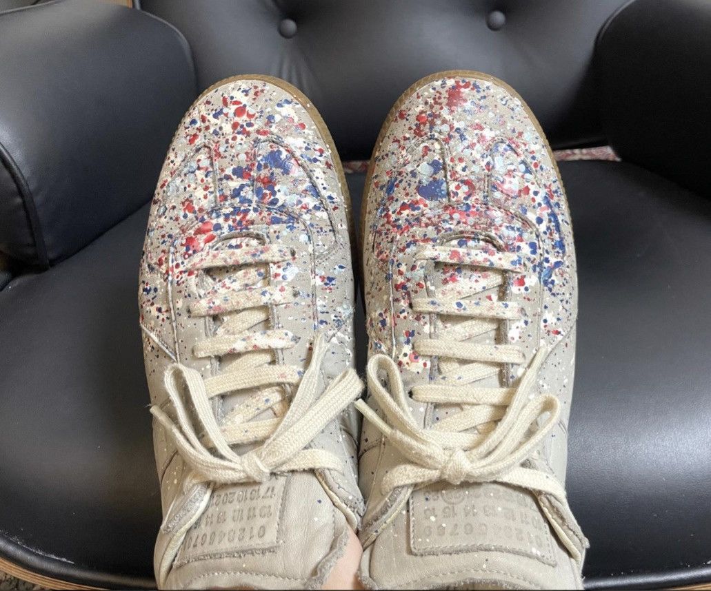 Maison Margiela Margiela paint splatter low sneakers Size US 11 / EU 44 - 4 Thumbnail