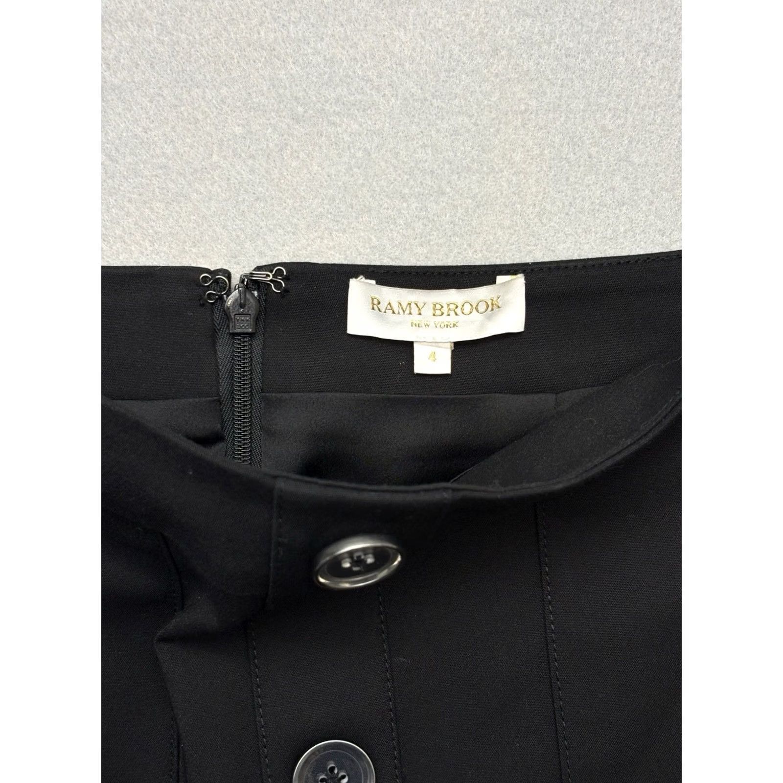 Ramy Brook Ramy Brook Women’s Behati Button-Front Black Mini Skirt Size 4 Size 27" / US 4 / IT 40 - 4 Thumbnail