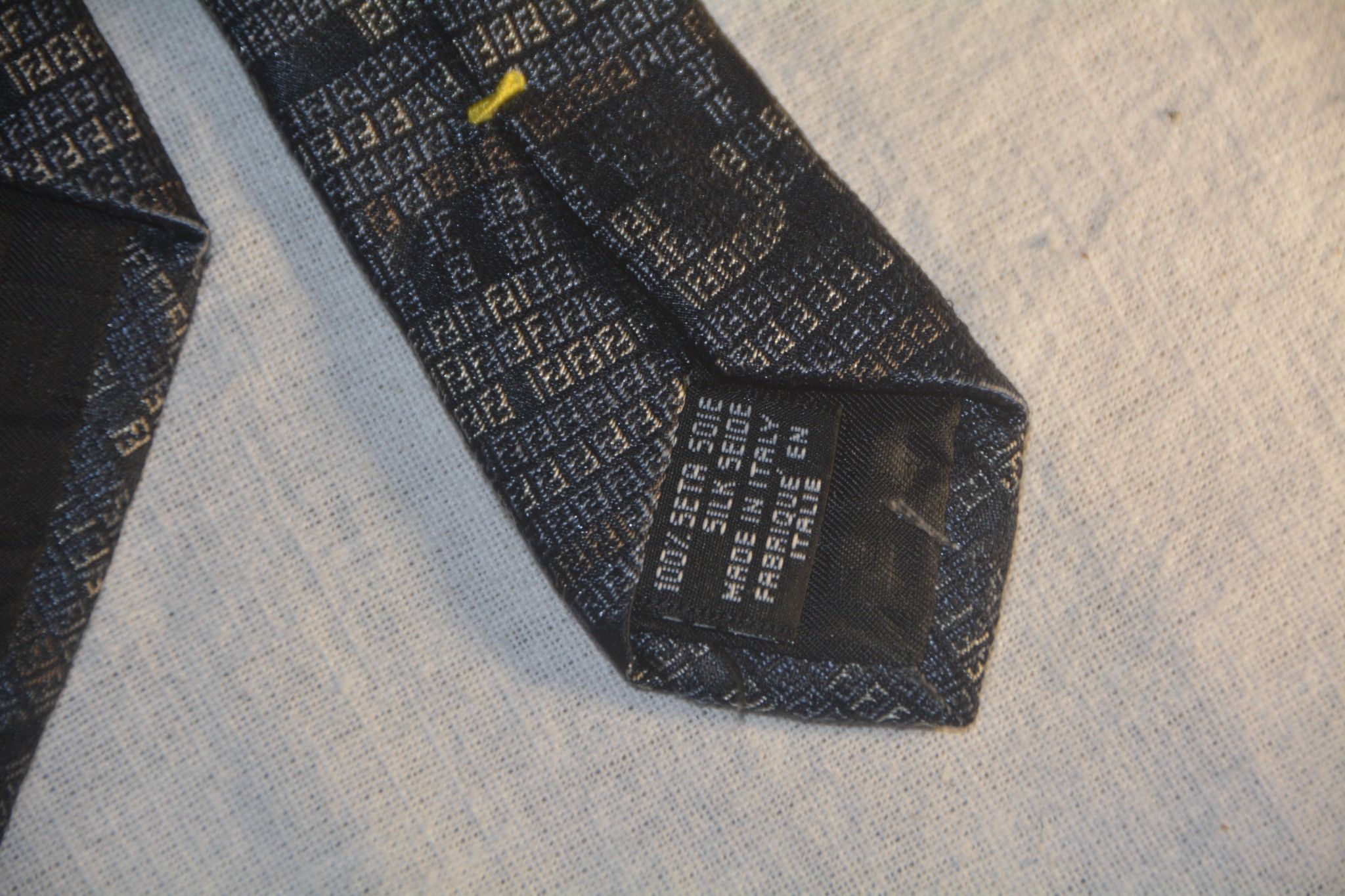 Fendi Fendi Zucca Logo Pattern Silk Tie - Made In Italy Size ONE SIZE - 7 Thumbnail