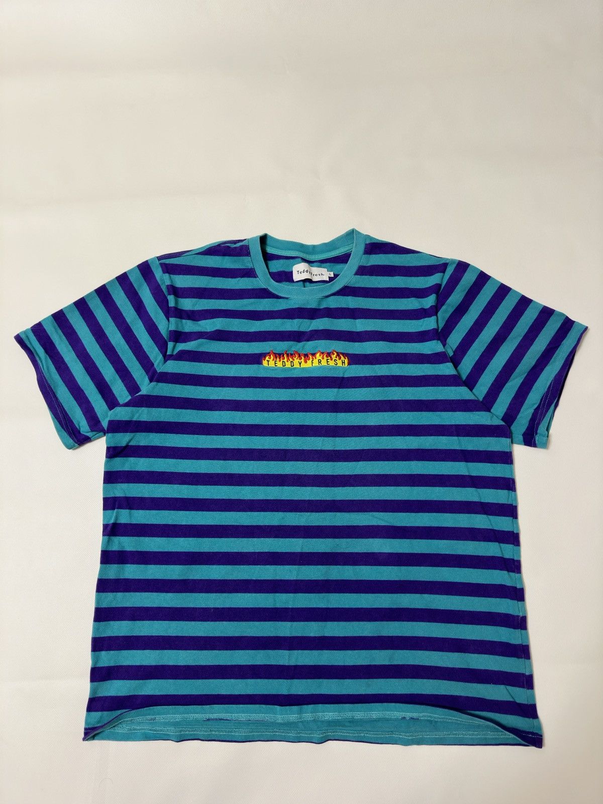 Other Teddy Fresh Striped Shirt Flames Embroidered Logo Size US L / EU 52-54 / 3 - 2 Thumbnail