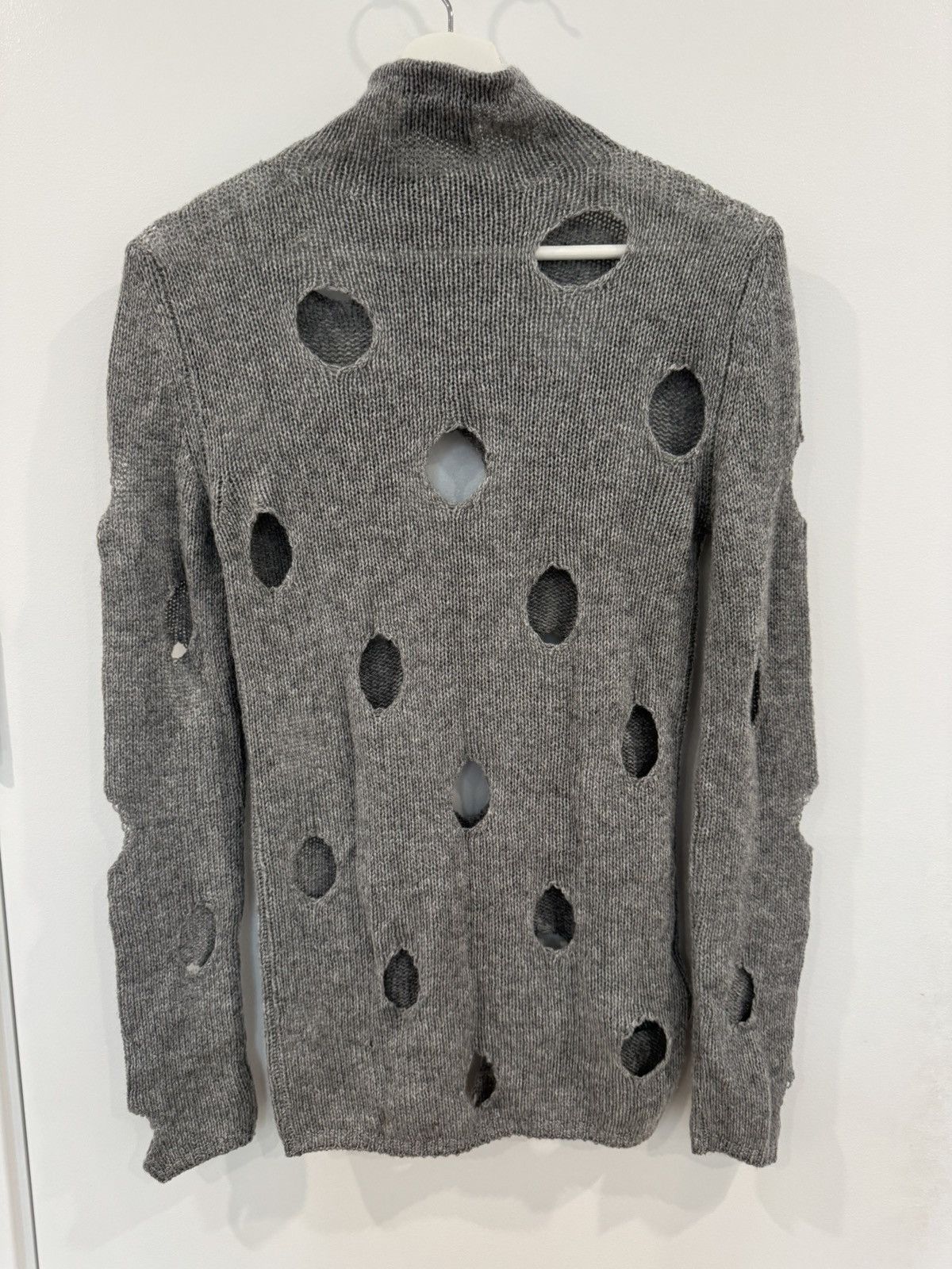 Prada Prada Shetland Wool Turtleneck Sweater decorative holes Size XS / US 0-2 / IT 36-38 - 4 Thumbnail