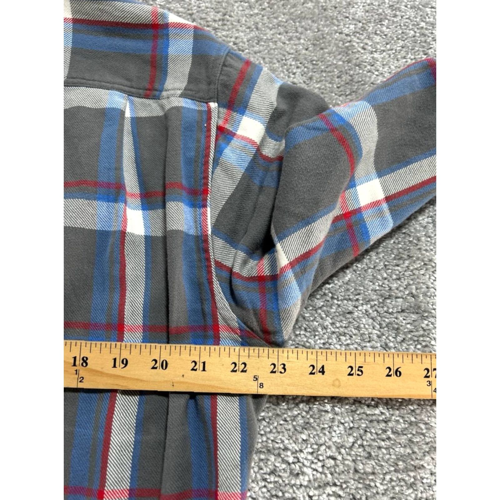 Bonobos Bonobos Flannel Shirt Mens Large Gray Cotton Slim Fit Dual Chest Pockets Casual 90s Theme Boys? Size US L / EU 52-54 / 3 - 6 Thumbnail