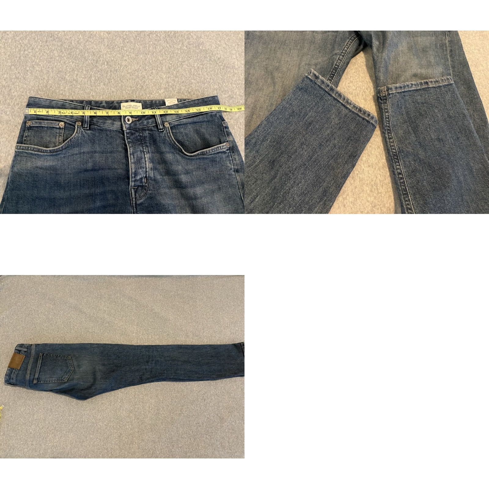 Suitsupply Suitsupply Jeans Denim Blue Slim 32x34 Mens Regular Cotton Blend Straight Inseam 34 Denim 32x34 Italy Button Closure Shoes? Size US 32 / EU 48 - 8 Thumbnail
