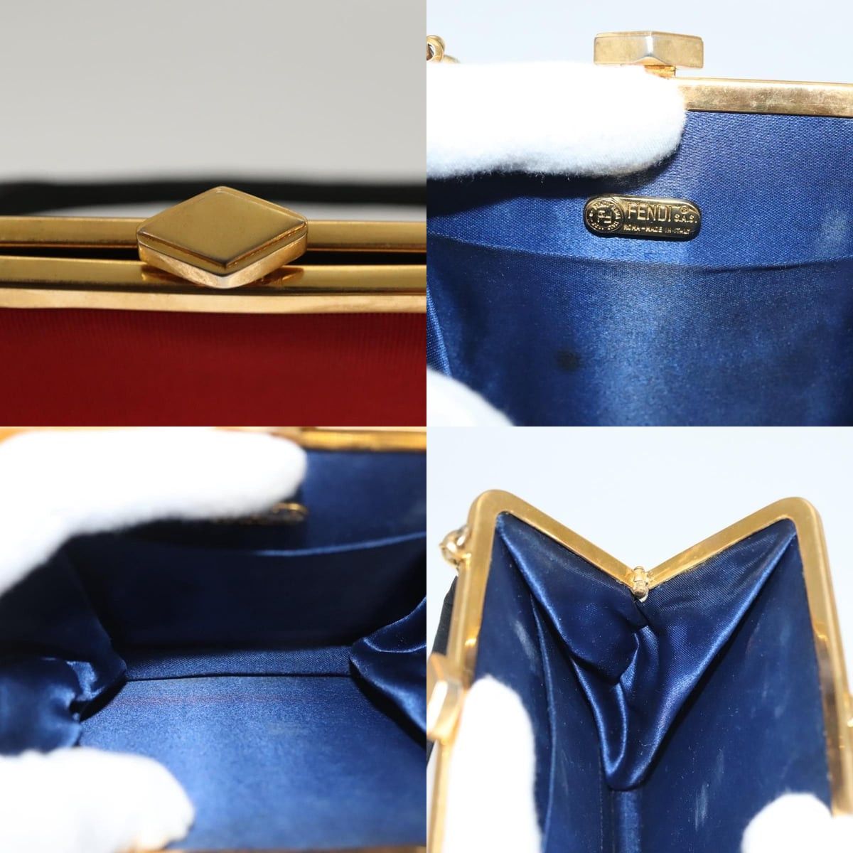Fendi FENDI Hand Bag Nylon Red Gold Size ONE SIZE - 11 Thumbnail